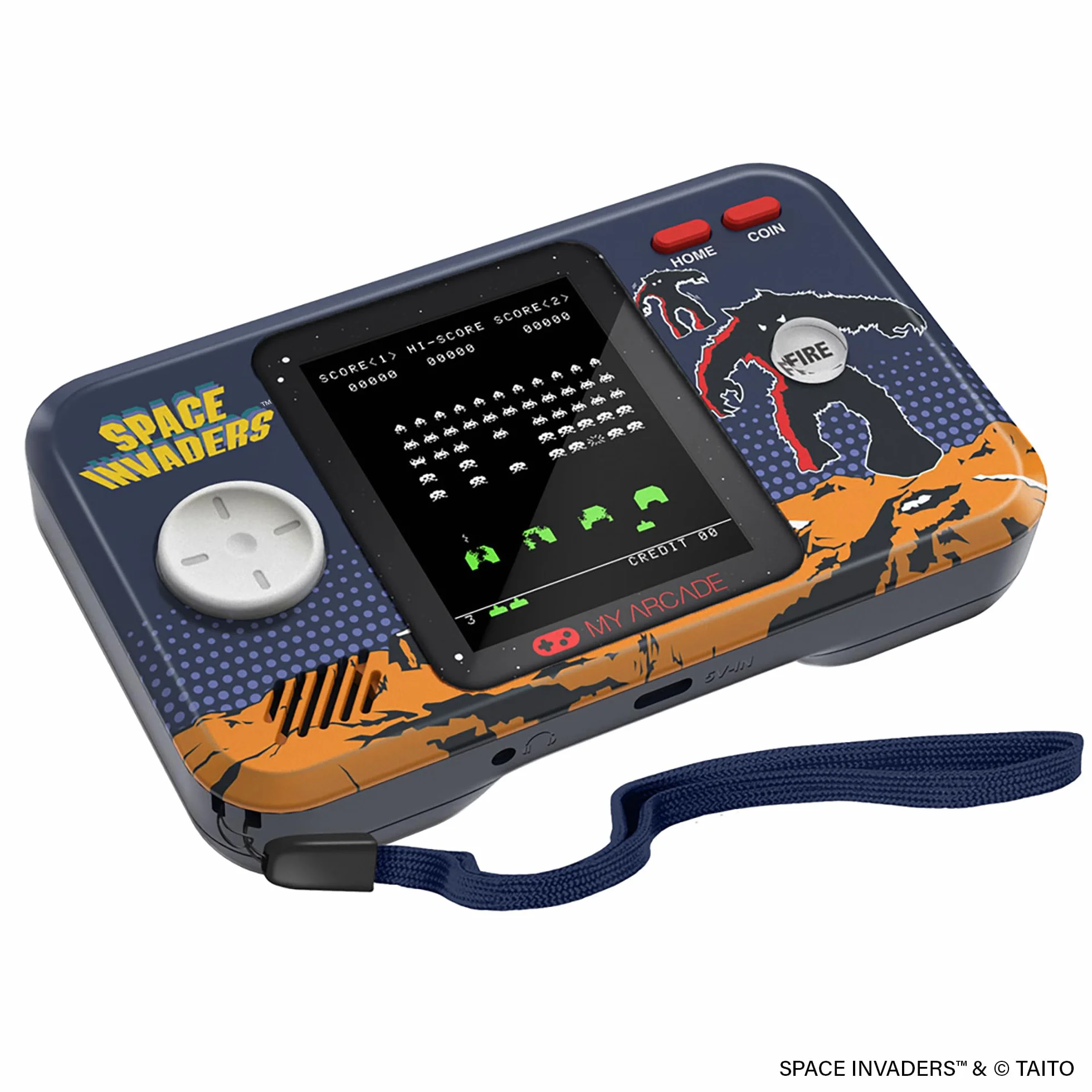 My Arcade DGUNL-7150 Space Invaders Pocket Player Pro przenośny system gier z futerałem do przenoszenia