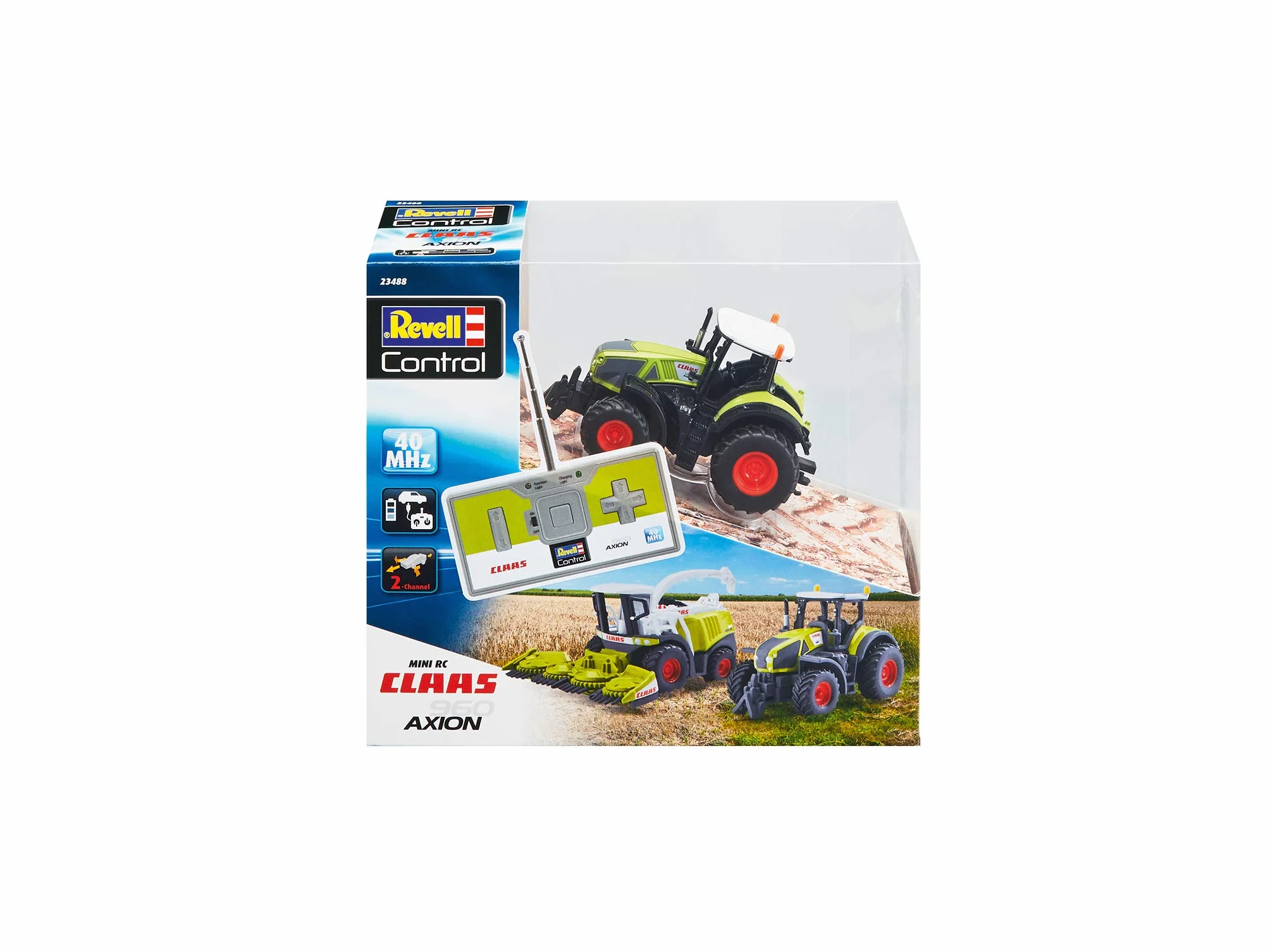 Revell - Claas Axion 960 Zdalnie Sterowany Ciągnik, Zielony, Od 8 Lat,23488