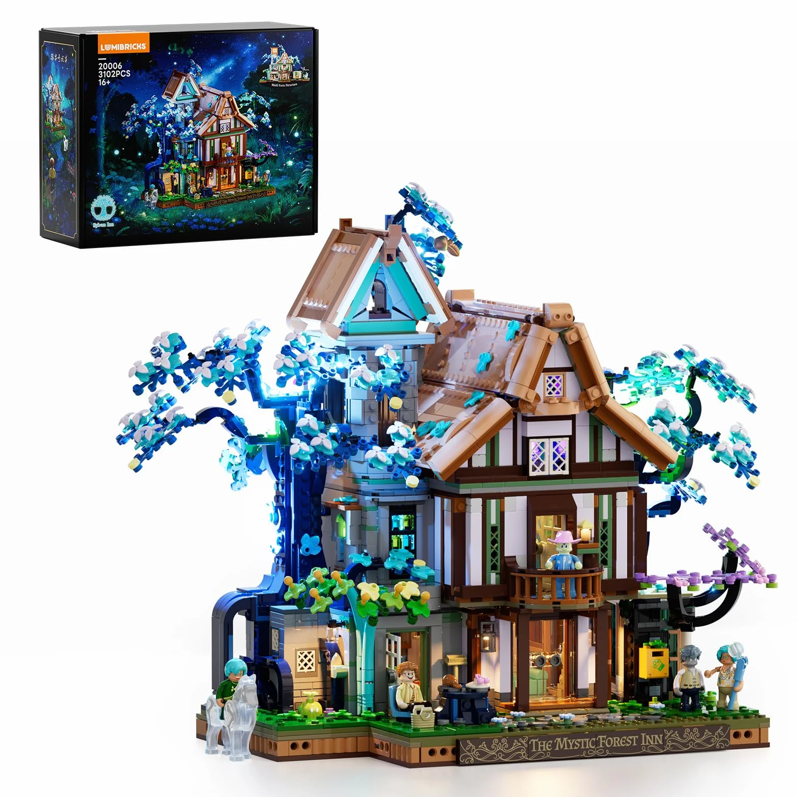 Lumibricks Leśna Gospoda 20006,3120 Pcs, Magiczny Zestaw Konstrukcyjny Elfów Z Fantastycznego Lasu, Pomysł na Prezent dla Nastolatków & Dorosłych Fanów Zabawek