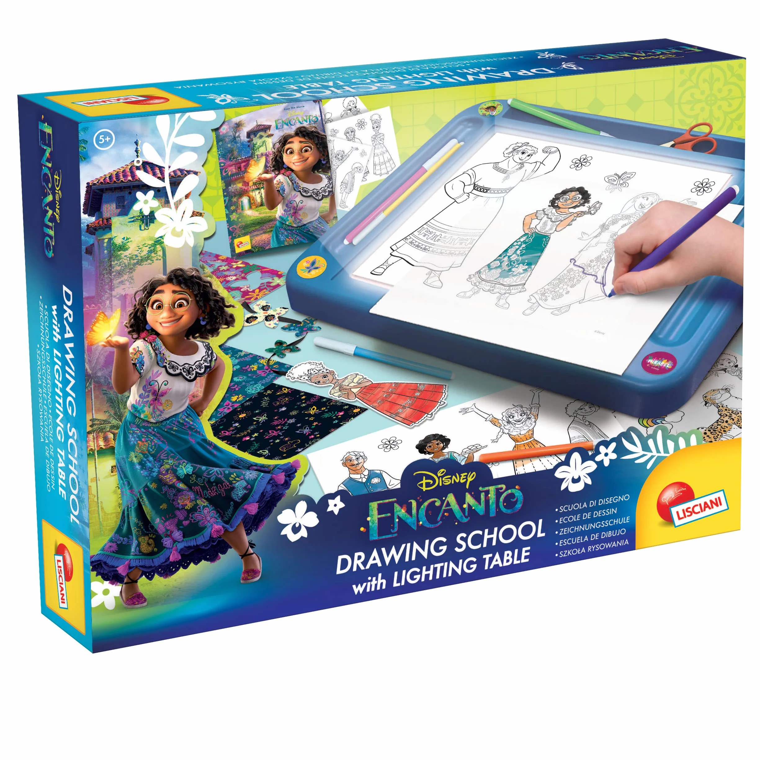 Lisciani - DISNEY ENCANTO - Luminous Tablet do rysowania - dla dzieci od 4 lat - rozwija kreatywność i wyobraźnię - wielokolorowy - Wyprodukowano we Włoszech