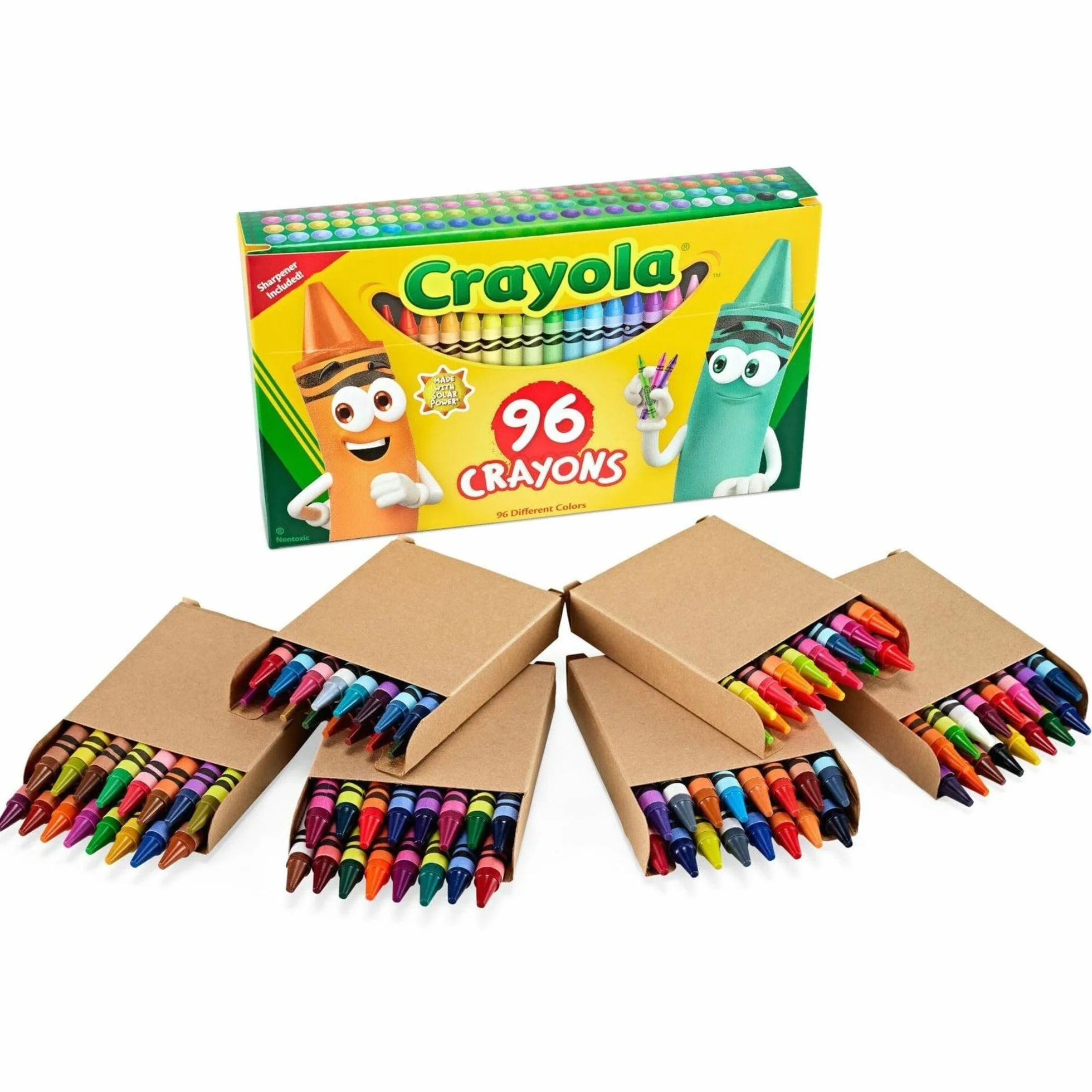 CRAYOLA 96CT CRAYONS HINGED TOP BOX
