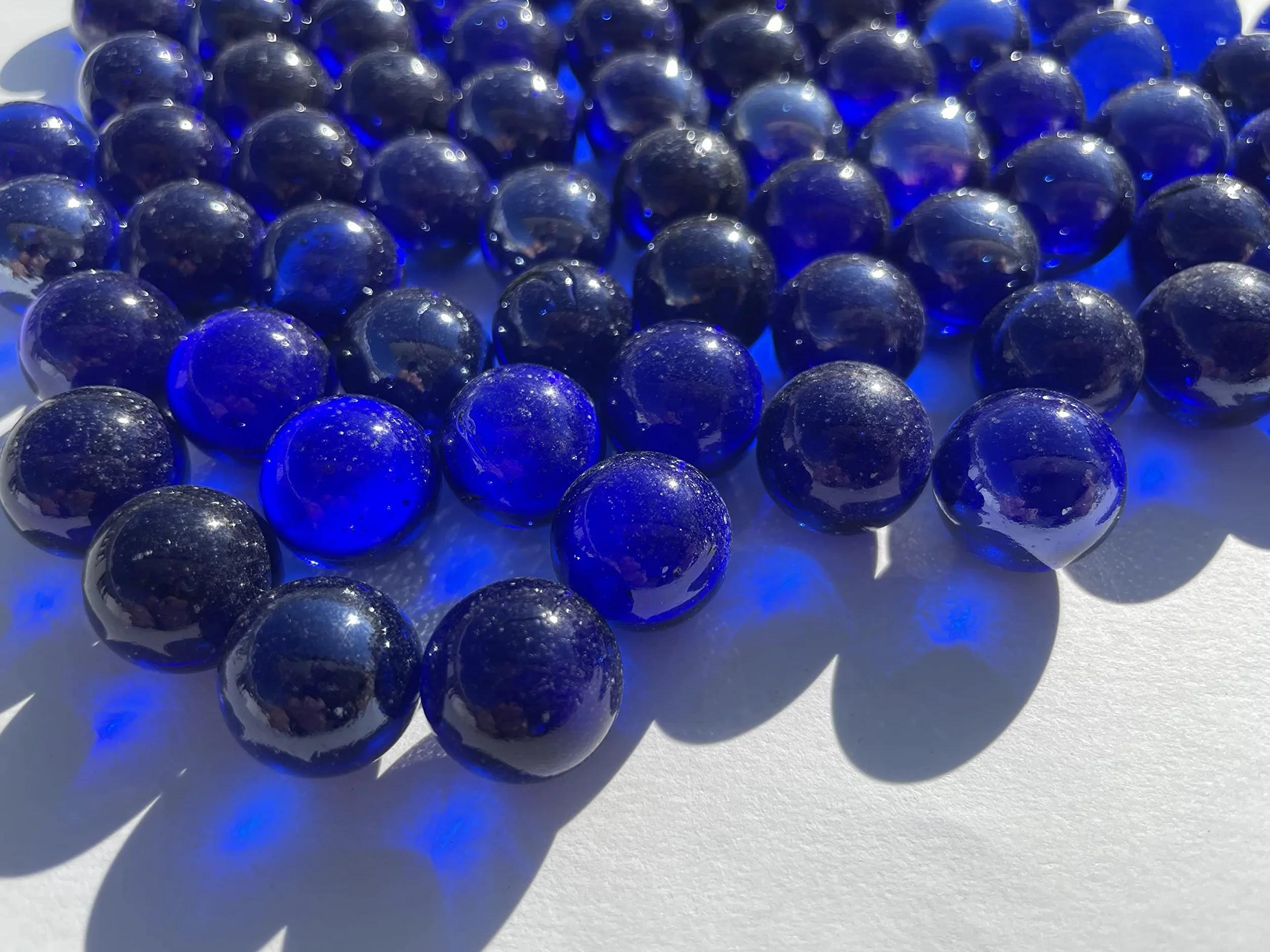 FAIRY TAIL & GLITZER FEE Szklane bombki przezroczyste niebieskie 16 mm 500 g kulki kulki dekoracyjne szkło kula