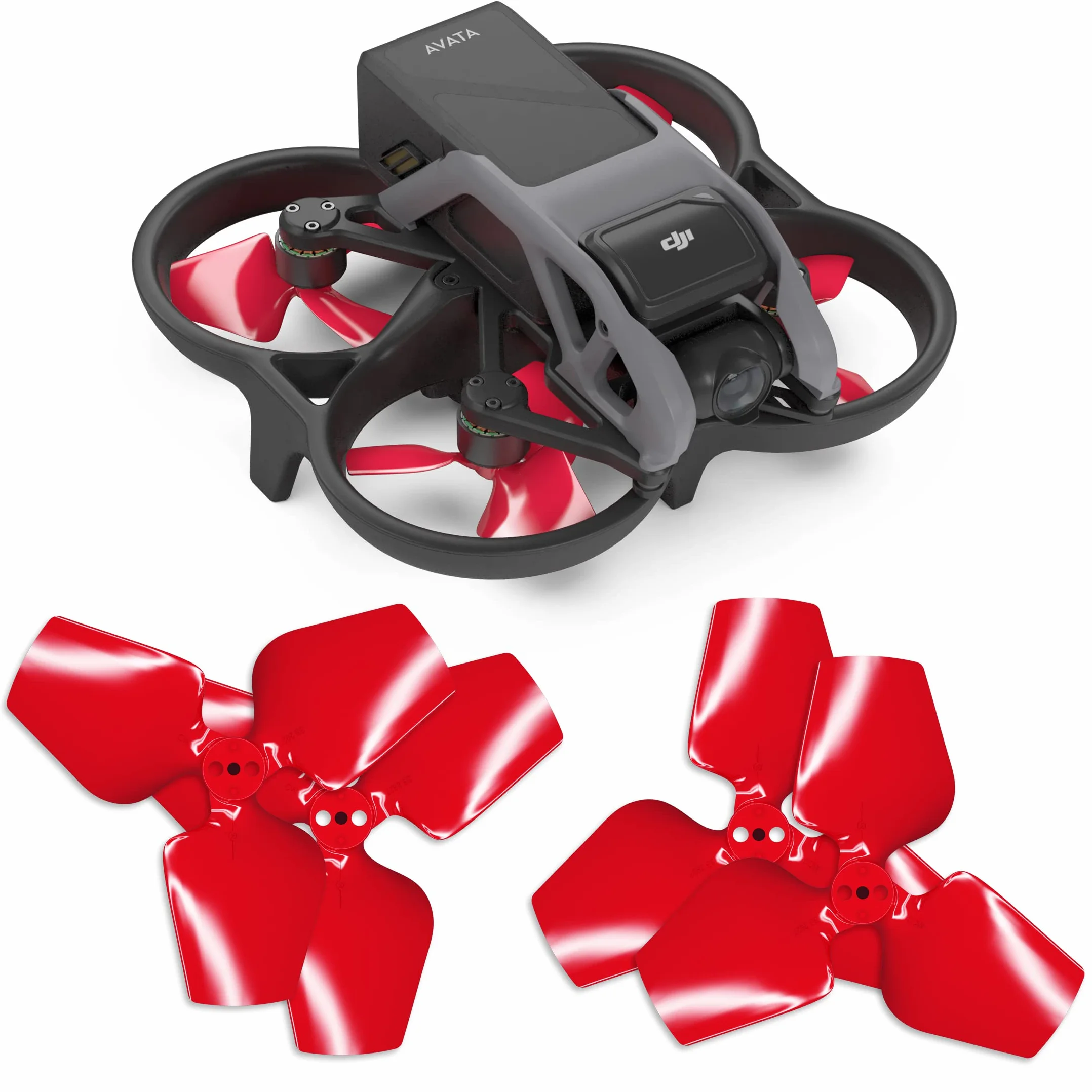 Master Airscrew Śmigła 3-łopatowe Upgrade do DJI Avata - Czerwone, 4 sztuki