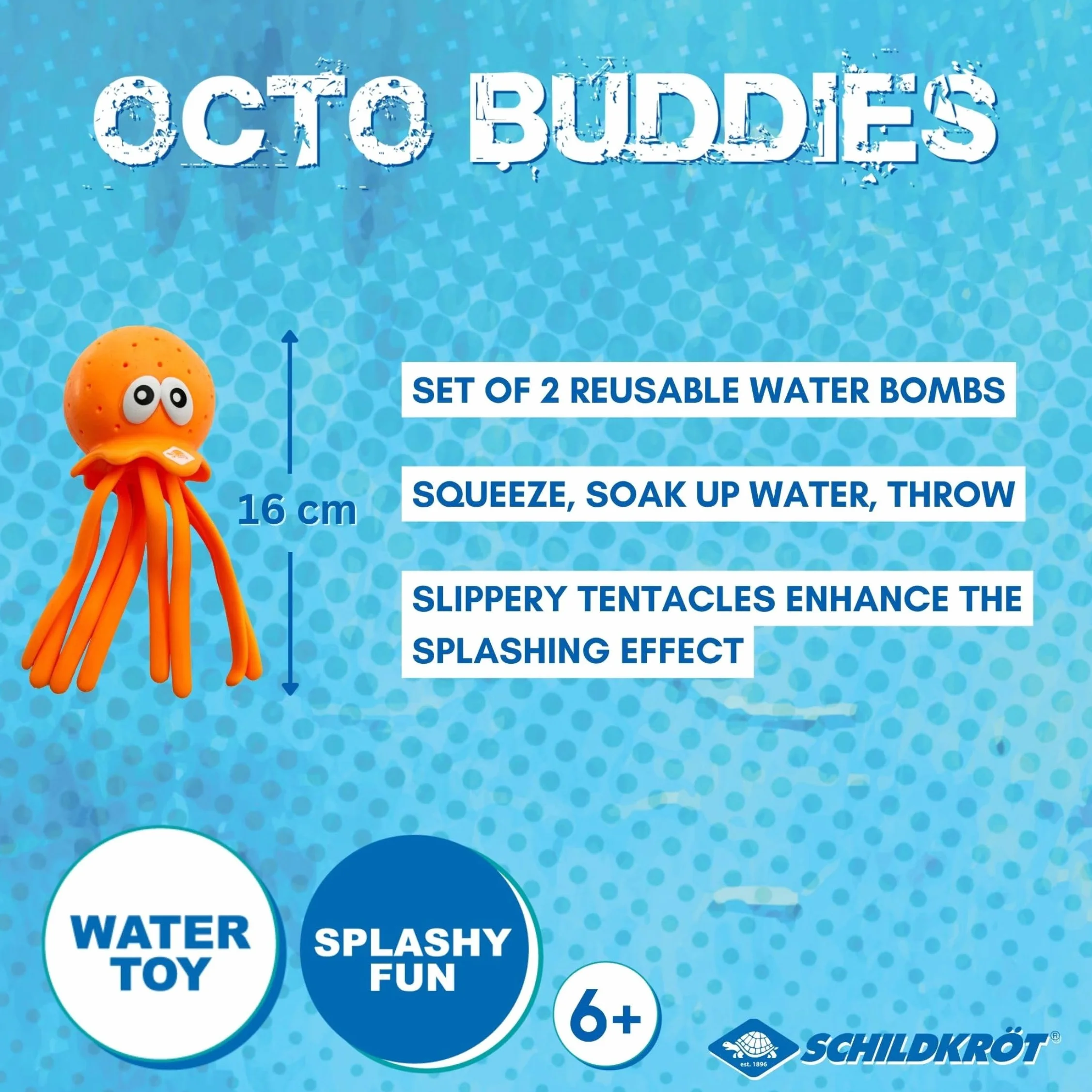 Schildkröt® Octo Buddies, zwierzęta wodne z efektem pompy wodnej, dla dzieci w wieku od 3 lat, idealne do basenów, basenów, wann