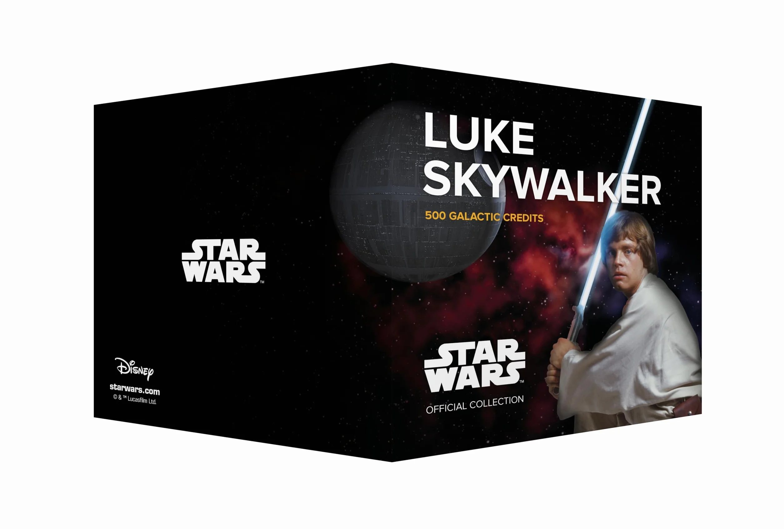FANTASY CLUB | Gwiezdne Wojny Trylogia Bilet Oryginalny Luke Skywalker | Oficjalny towar | Edycja limitowana ze złotym hologramem i efektami UV