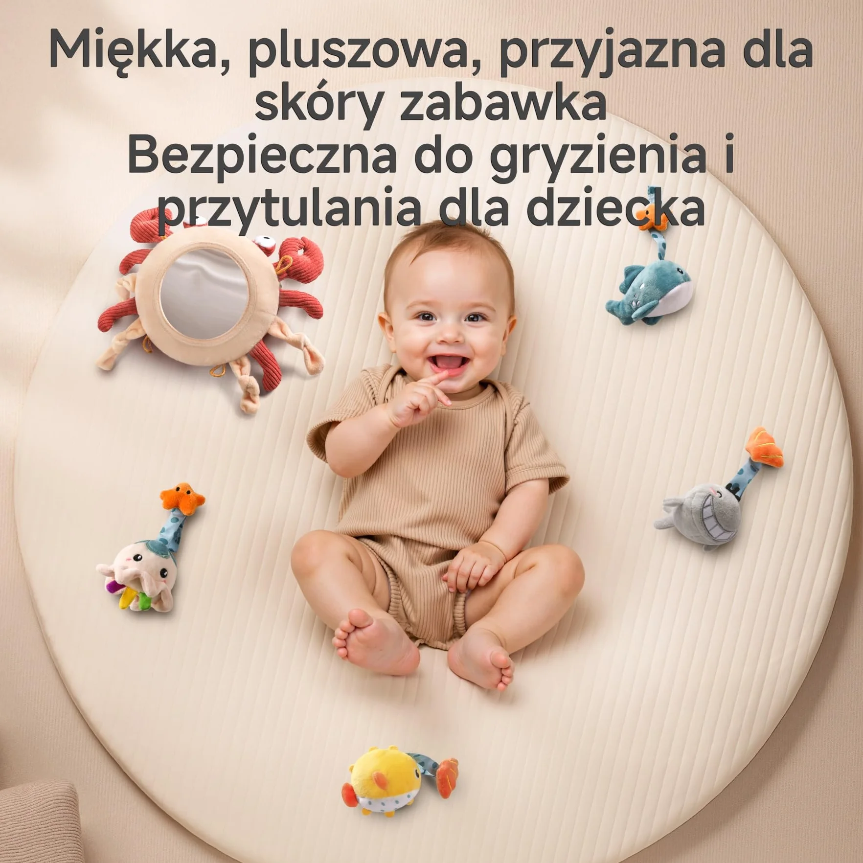 tumama wiszące zabawki dla dzieci brzuch czas lustro mobilna kołyska, aktywność pluszowe zwierzątko miękkie wózki dziecięce zestawy 0-12 miesięcy, noworodek, niemowlę, maluch prezent urodzinowy