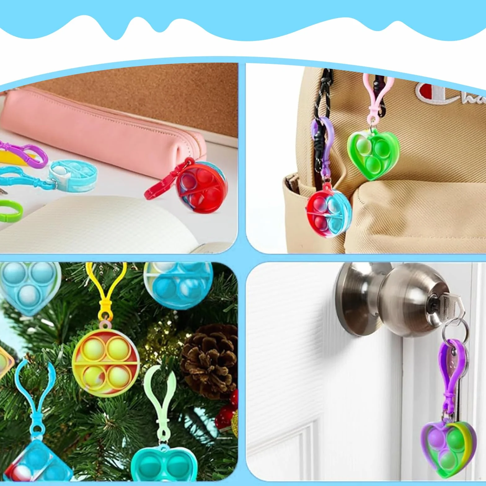 30 sztuk Pop It Fidget Zabawki antystresowe Mini Fidget Zabawki Squeeze Sensory Zabawki Silikonowe antystresowe Lęk Ulga Zabawki Poppet Bubble, Zabawki, Autyzm Relief Stress