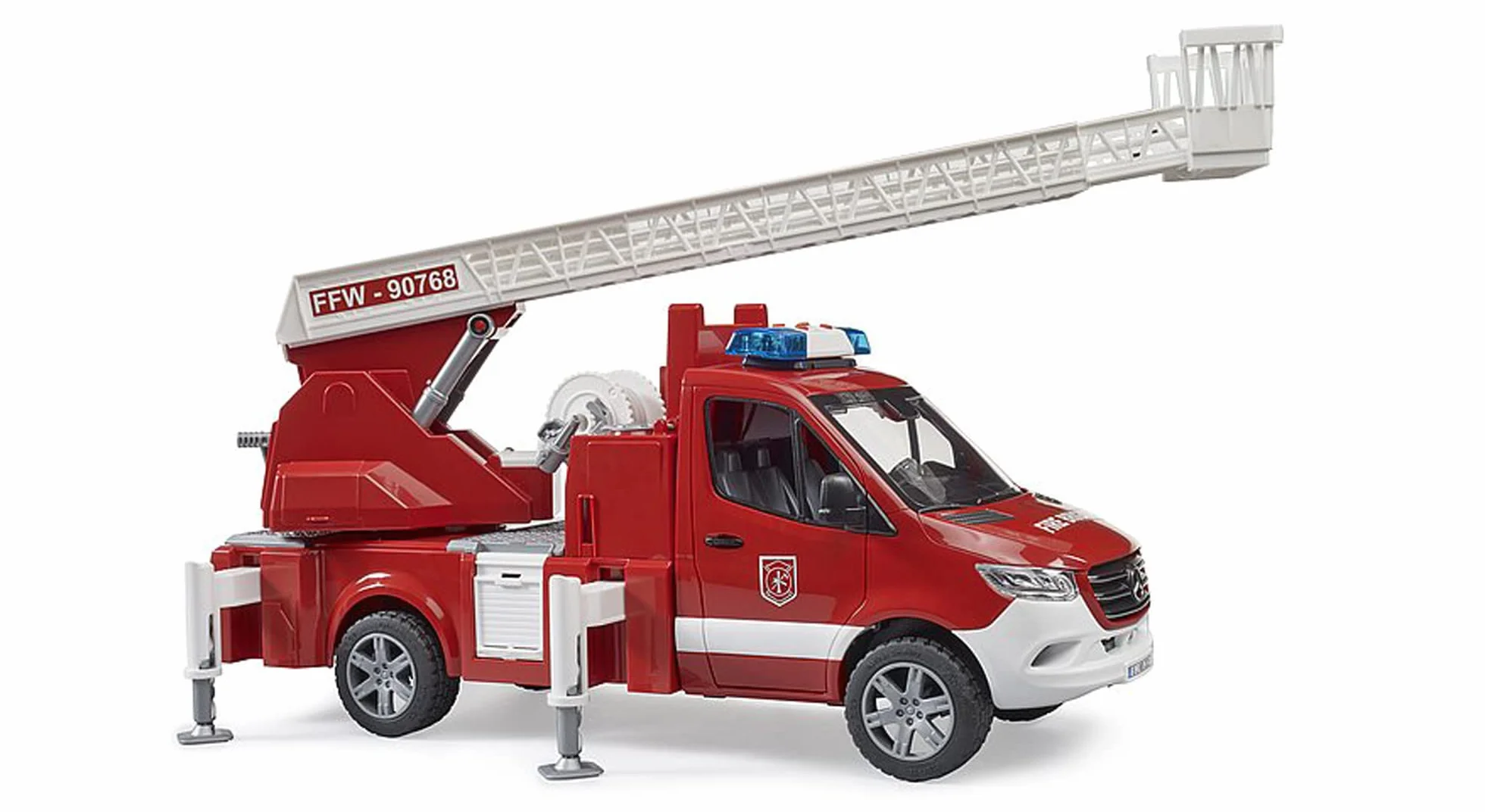 Bruder 02673 Mercedes-Benz Sprinter Straż Pożarna 1:16 Pojazd interwencyjny z obrotową pompą drabinową