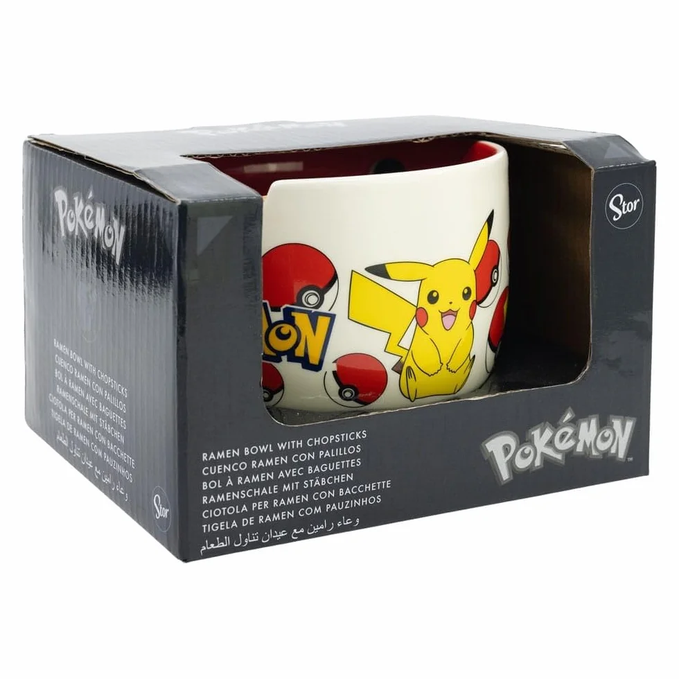 POKEMON Pikachu - Bol à Ramen avec bagietka - 450 ml