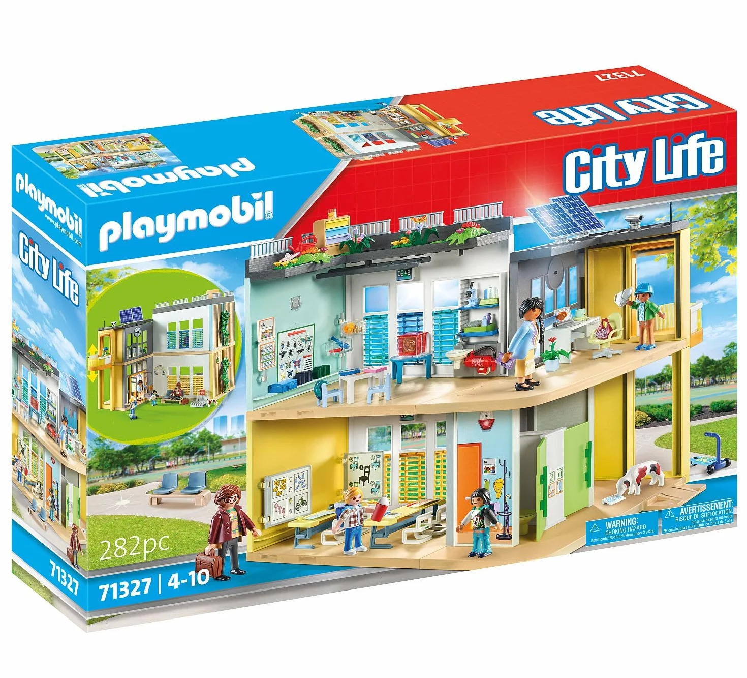 PLAYMOBIL City Life 71327 Duża Szkoła, od 4 Lat