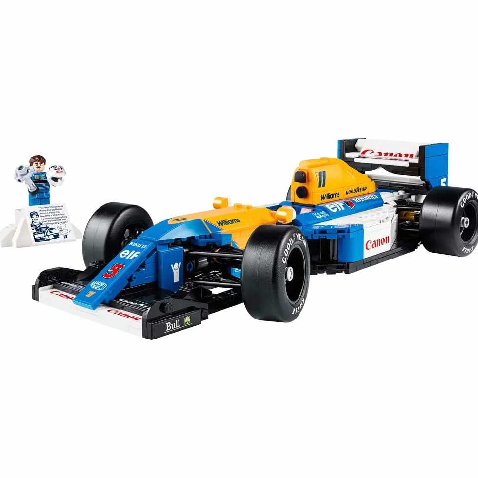 LEGO Icons Williams Racing FW14B i Nigel Mansell, Zestaw dla Dorosłych, Model Samochodu Ferrari, Kolekcjonerski Bolid F1, Dekoracje do Domu i Biura, Pomysł na Prezent dla Mężczyzn i Kobiet 10353