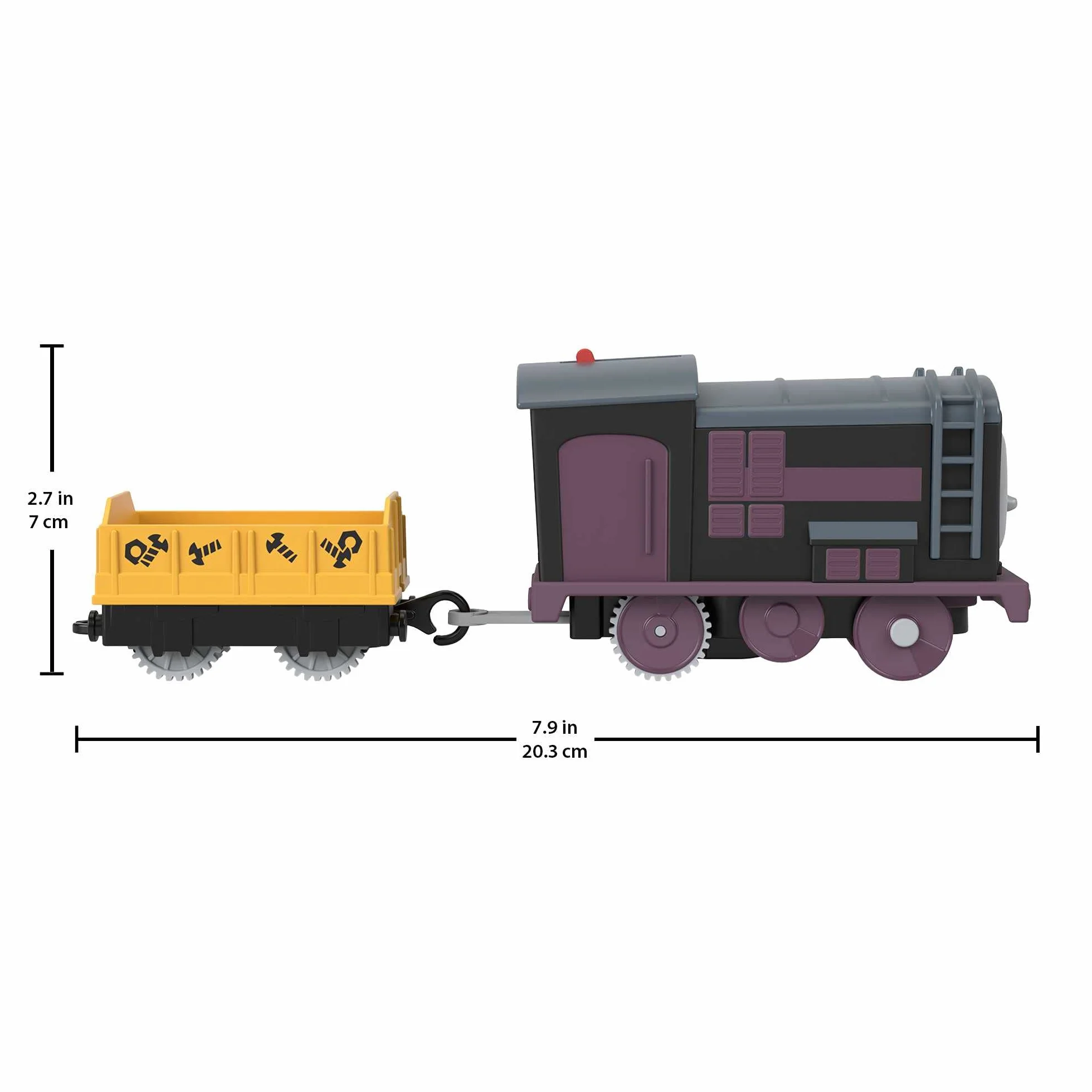 Fisher-Price HDY63 - Thomas & Friends Zmotoryzowany pociąg zabawkowy lokomotywa zasilana akumulatorami wysokoprężnymi z zabawką ładującą dla przedszkolaków od 3 lat