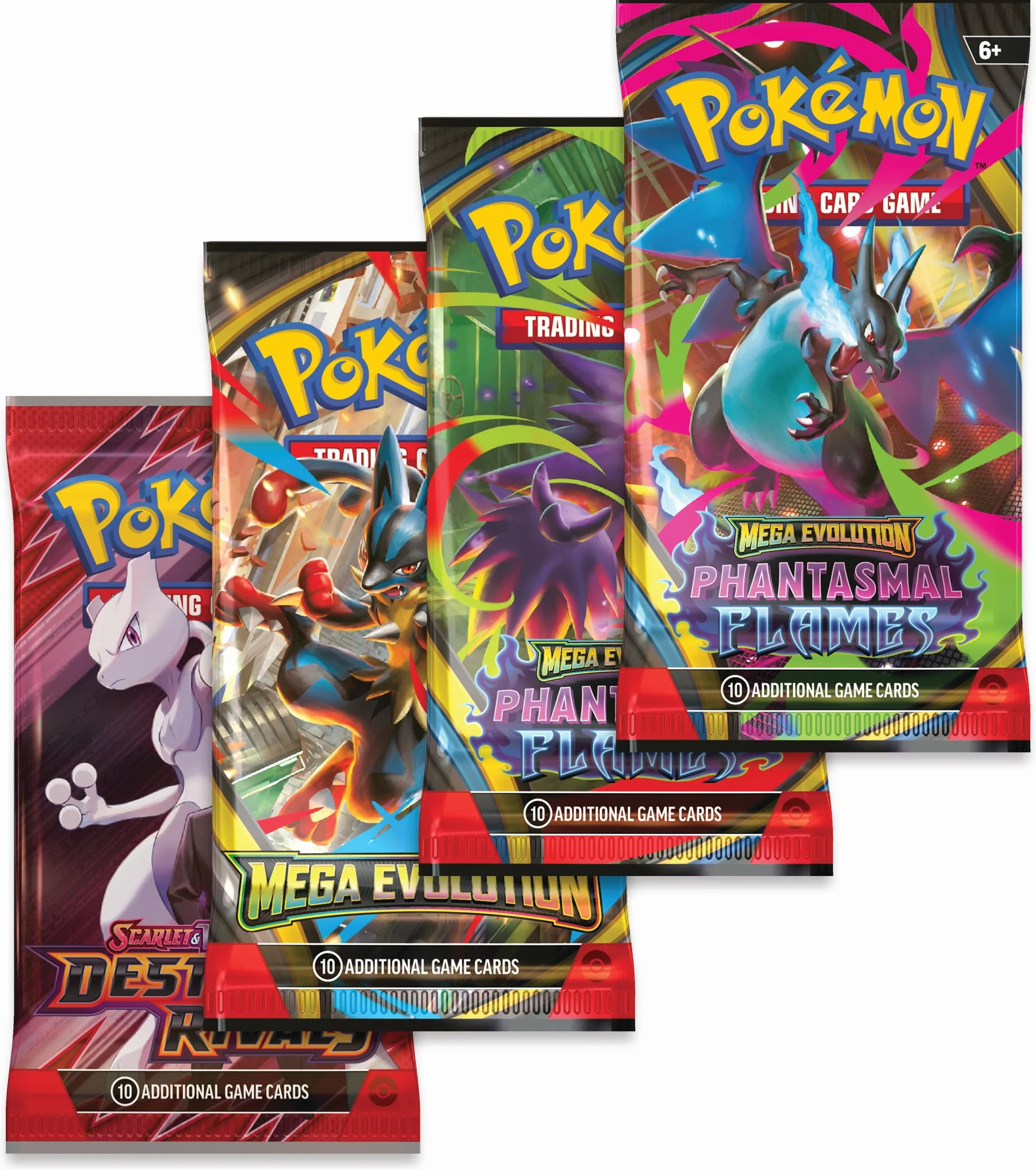 Pokémon TCG: Mega Charizard Tin - Mega Charizard Y ex (4 boostery i 1 foliowa karta promocyjna)