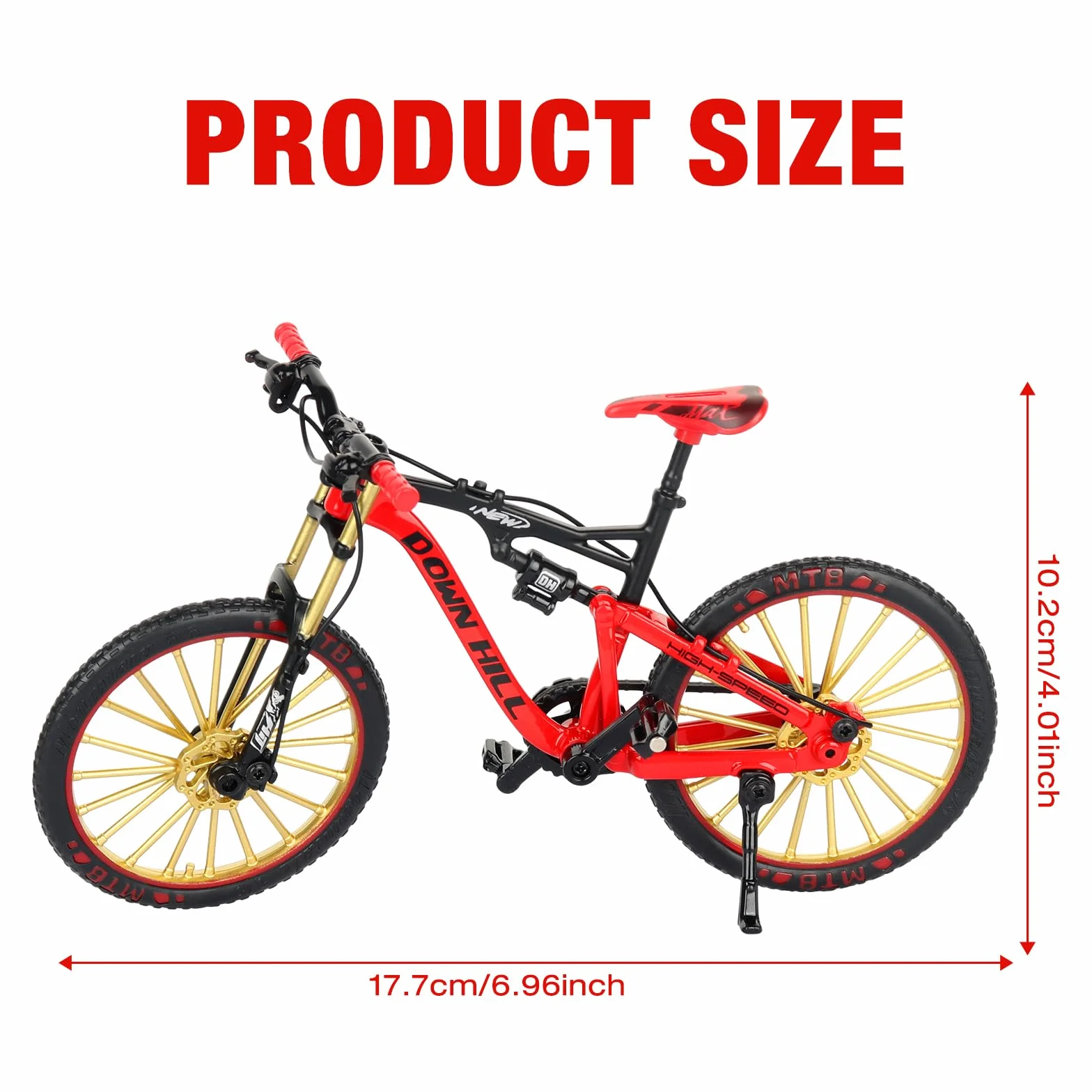Model roweru górskiego 1:10 na palec Bend czerwony