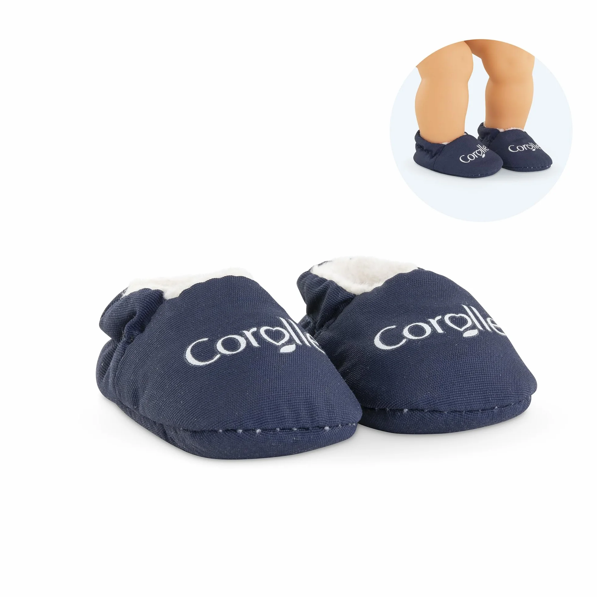 Corolle - Granatowe kapcie, na 30 cm, od 18 miesięcy, 9000111120