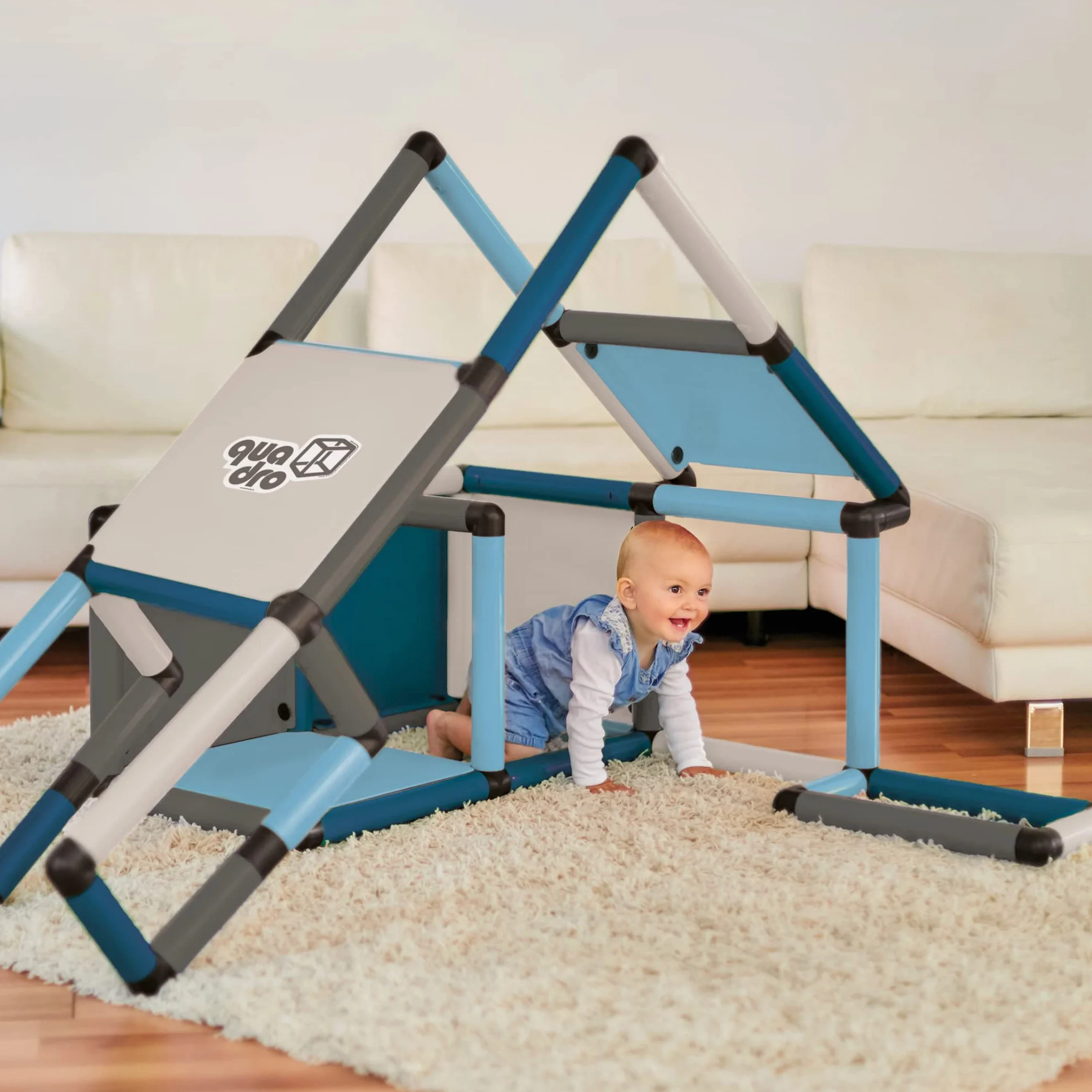Quadro Adventure Home zestaw – Modułowa wspinaczka dla niemowląt i małych dzieci, 26 modeli, od 6 miesiąca, do domu i ogrodu, 220 elementów, TÜV-cert.