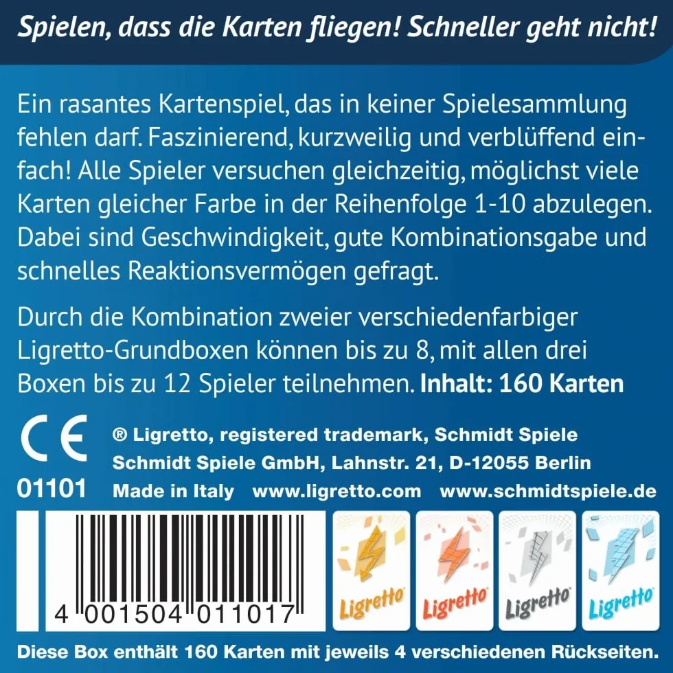Schmidt Spiele 1101 Blue Ligretto Card Game