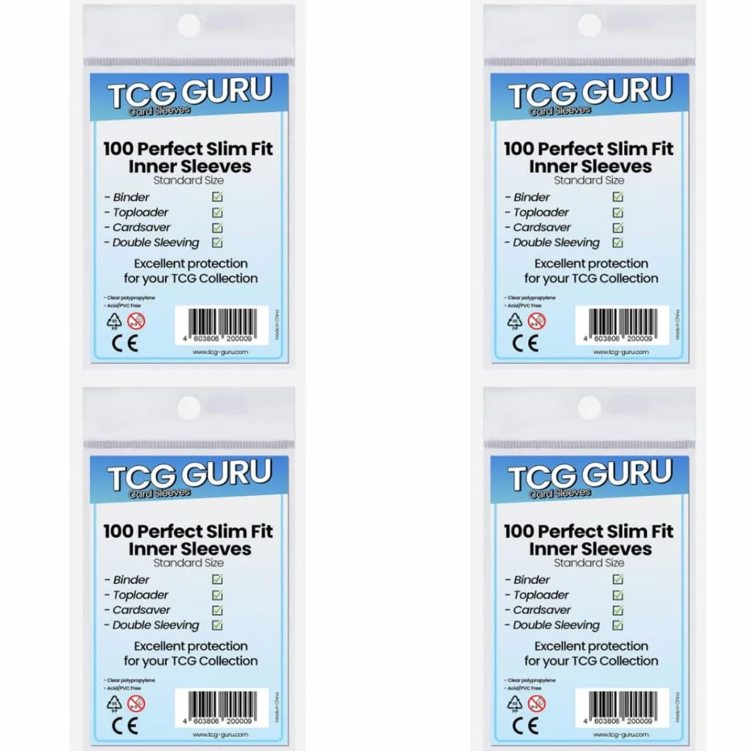 TCG Guru Perfect Size Fit Inner Sleeves 64x89mm 4x100 Soft Sleeves Heartforcards®