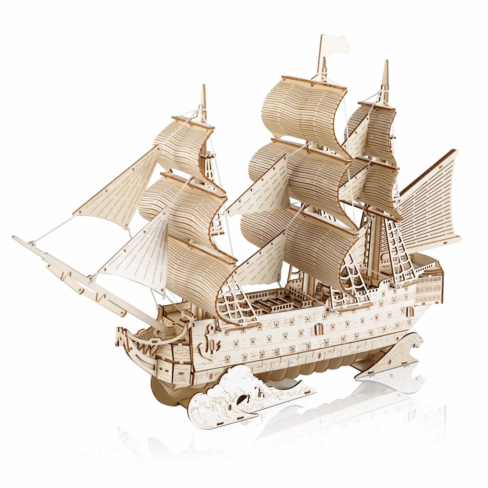 comfoyar Puzzle 3D Żaglowiec, drewniane zestawy modeli łodzi dla dorosłych do budowania, zestawy do majsterkowania, dekoracja domu i Boże Narodzenie, urodziny, prezenty walentynkowe dla mężczyzn i