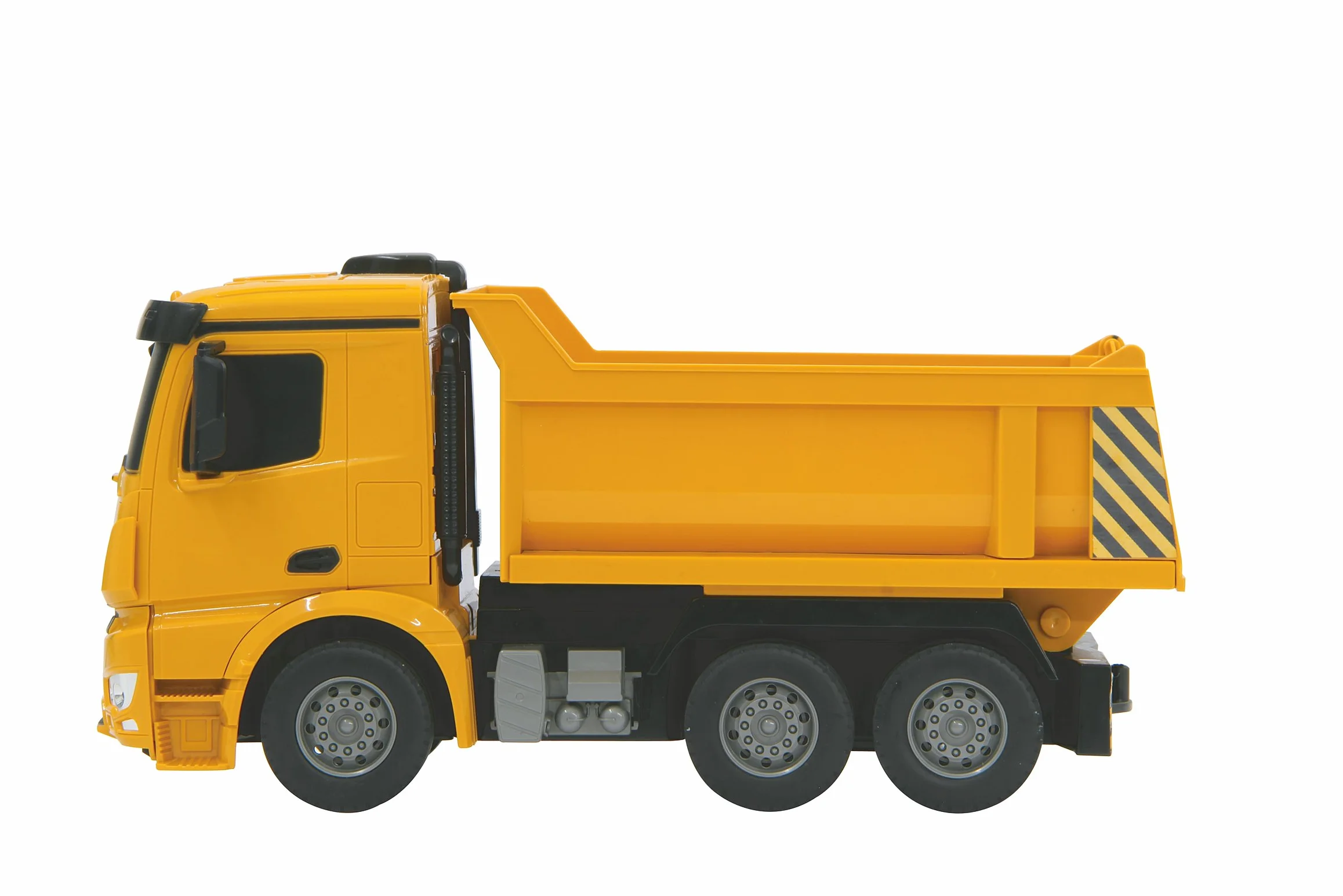 JAMARA 405108 – wywrotka Mercedes Arocs 1:26 2,4 G – wgłębienie uchylne w górę/w dół, światło z przodu, profilowane gumowe opony