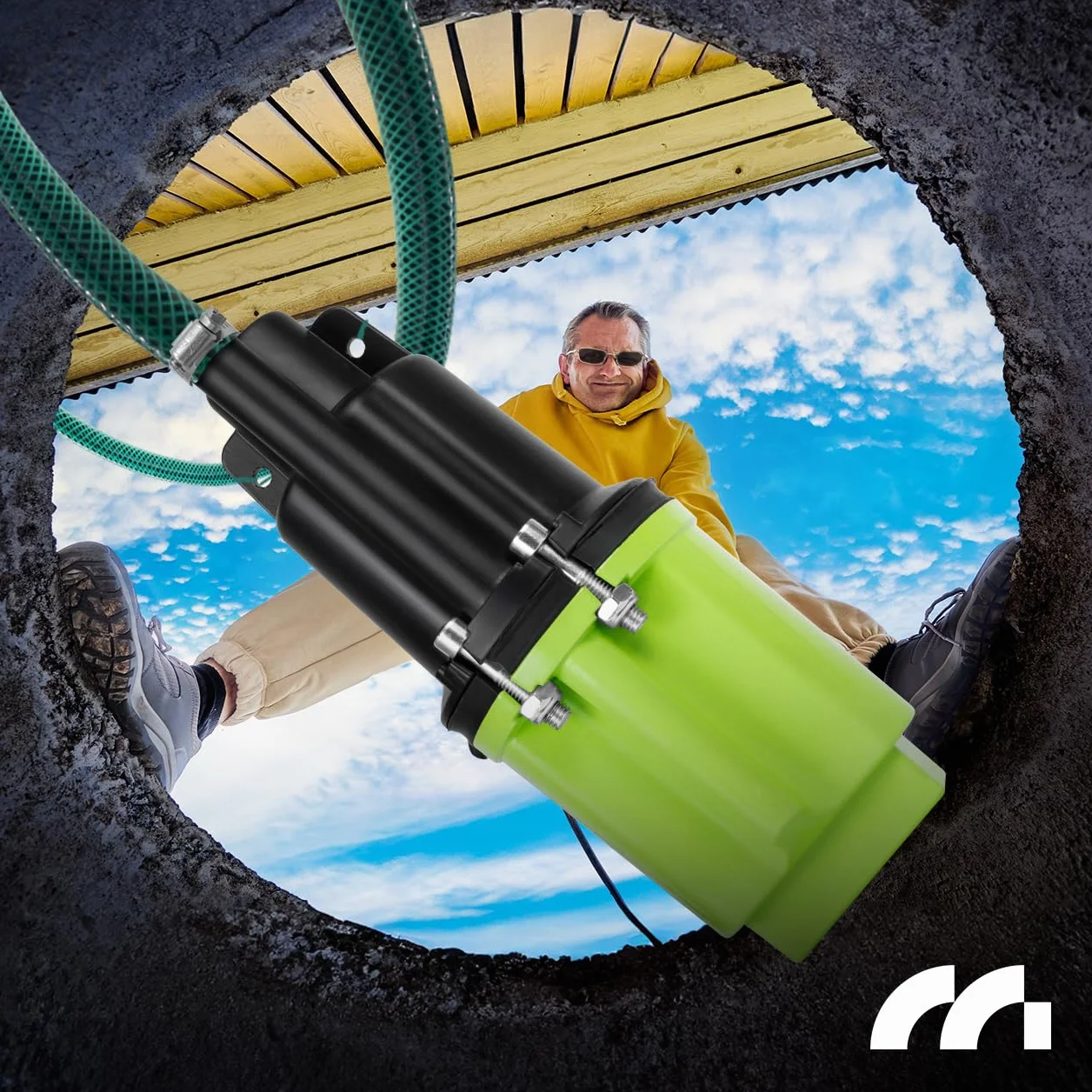 MalTec Pompa głębinowa do czystej wody, 1080 l/h, do 5m, moc 480 W, kabel 10 m, silnik membranowy 3,3 kg