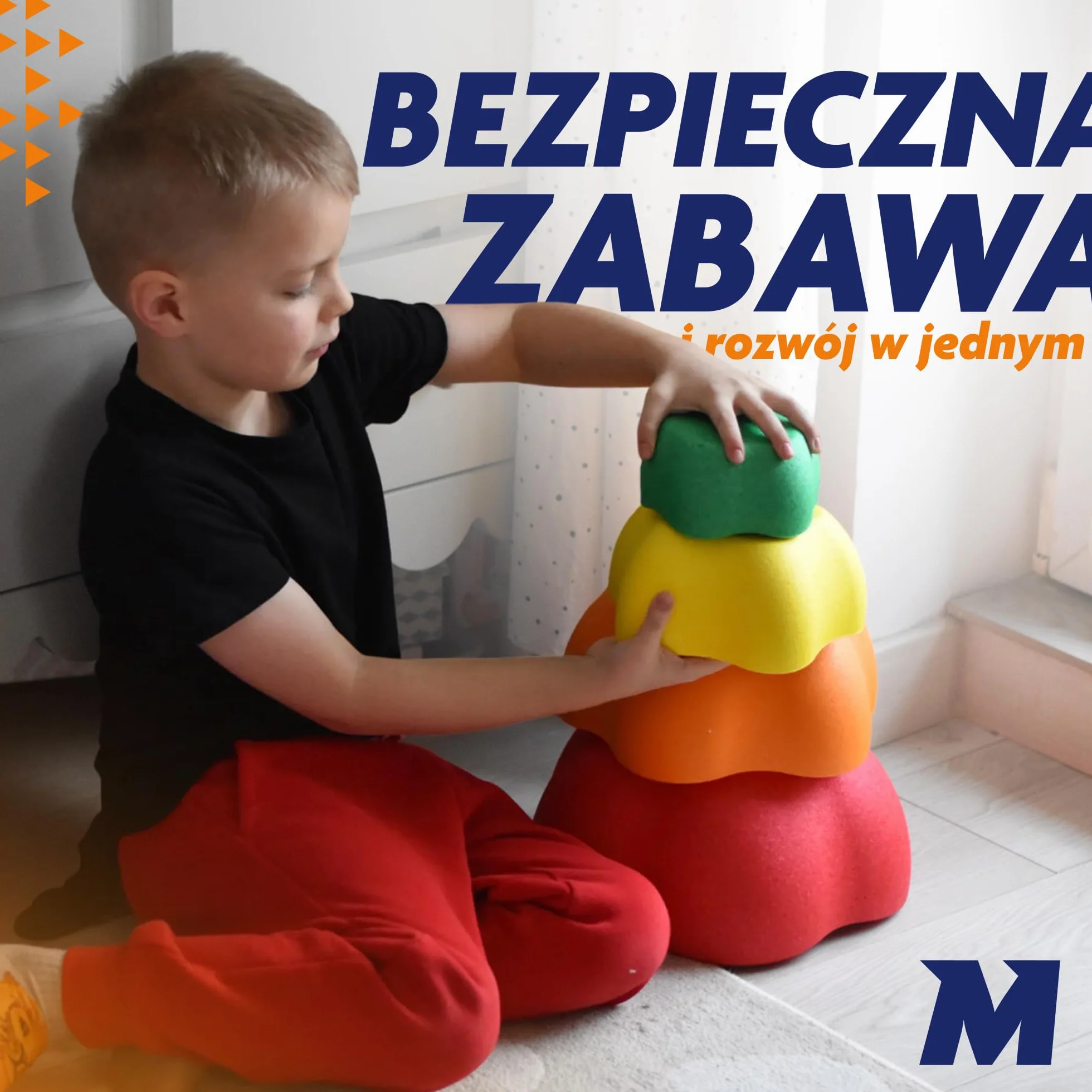 Rocks, sensoryczne kamienie do balansowania dla dzieci – zestaw 5 szt. – wytrzymałe, wspierają równowagę, motorykę i koordynację – do użytku wewnątrz i na zewnątrz,