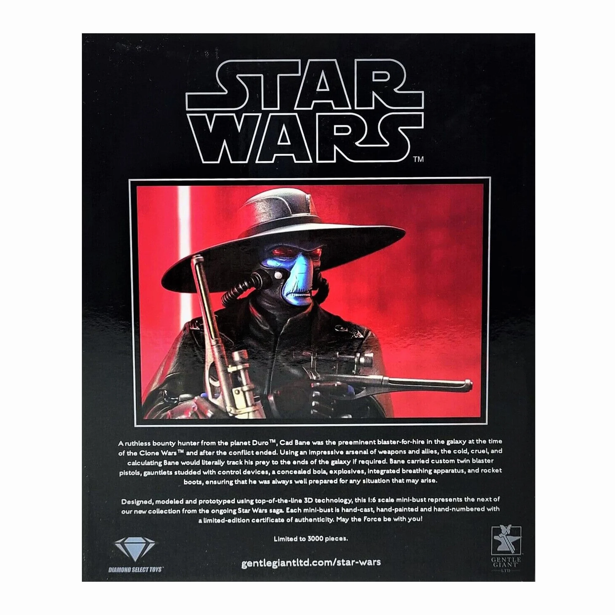 Diamond Select - Star Wars Clone Wars Cad Bane 1/6 Scale Bust