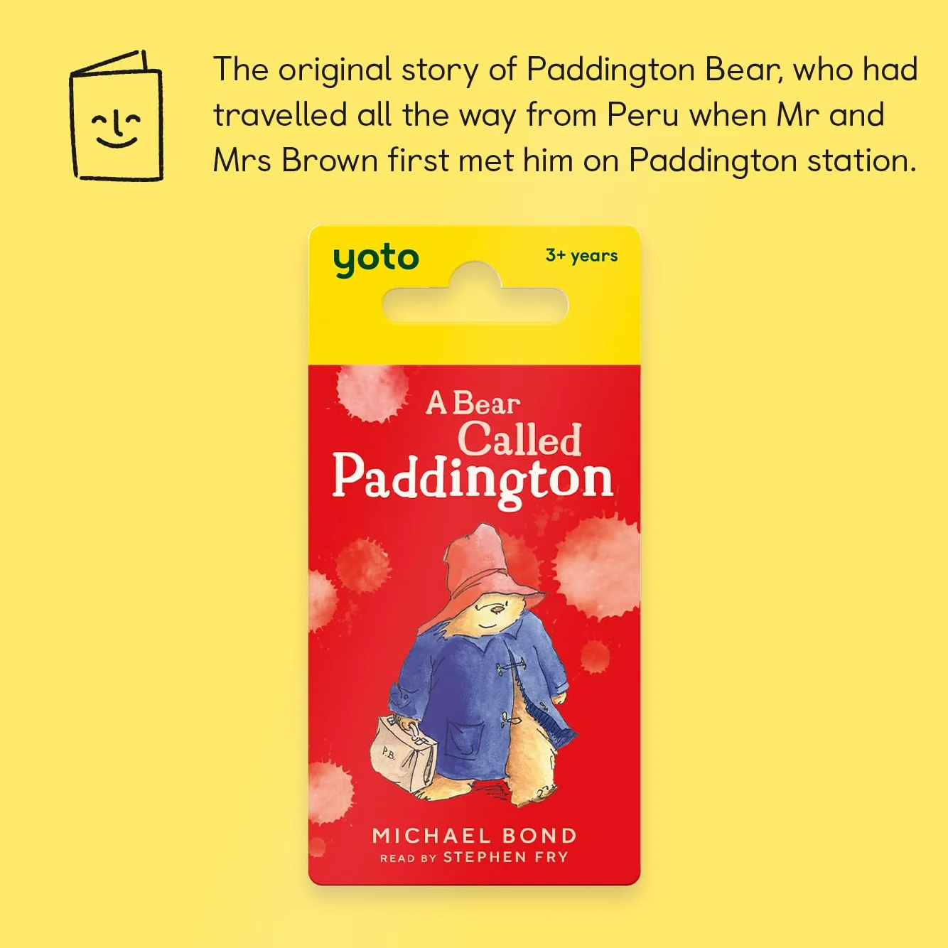 Yoto Niedźwiedź o nazwie Paddington by Michael Bond-Kids English Audio Card do użytku z Yoto Player & Mini All-in-1 Audio Player, dla dzieci w wieku 3+