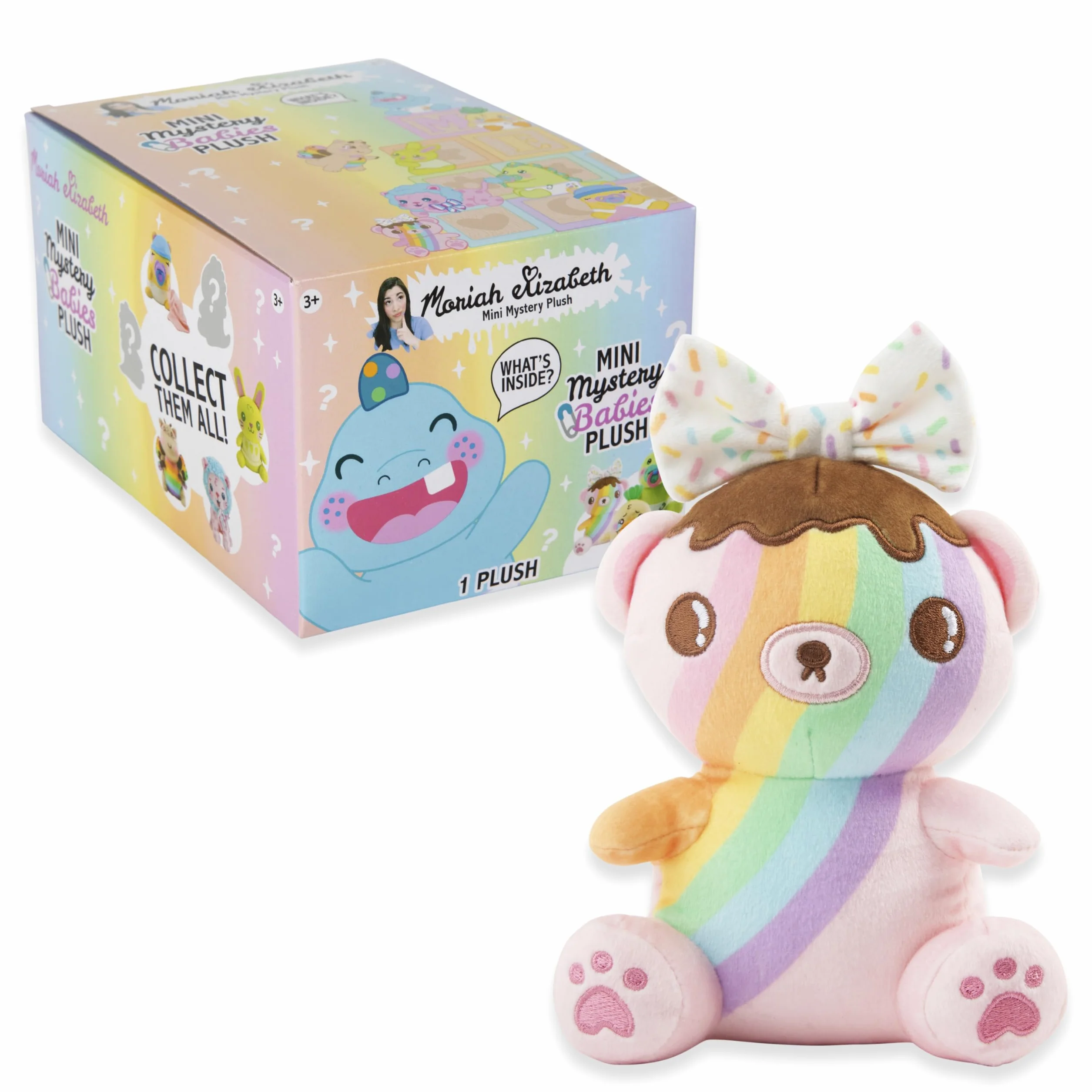 Moriah Elizabeth Mini tajemniczy plusz, seria 4, Baby Mystery Plush, YouTube Craft Channel, Blind Box, 1 z 8 możliwych, oficjalny produkt