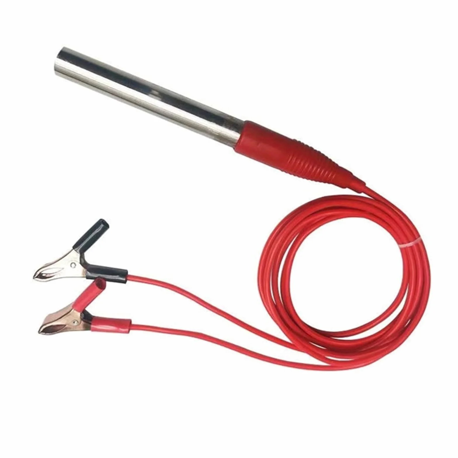 Grzałka, 12V DC Podgrzewacz Wody Z Wkładem Grzewczym Z Zaciskiem Krokodylkowym 150 W 200 W 300 W Stal Nierdzewna Przenośny Podgrzewacz Zanurzeniowy(12V 200W)