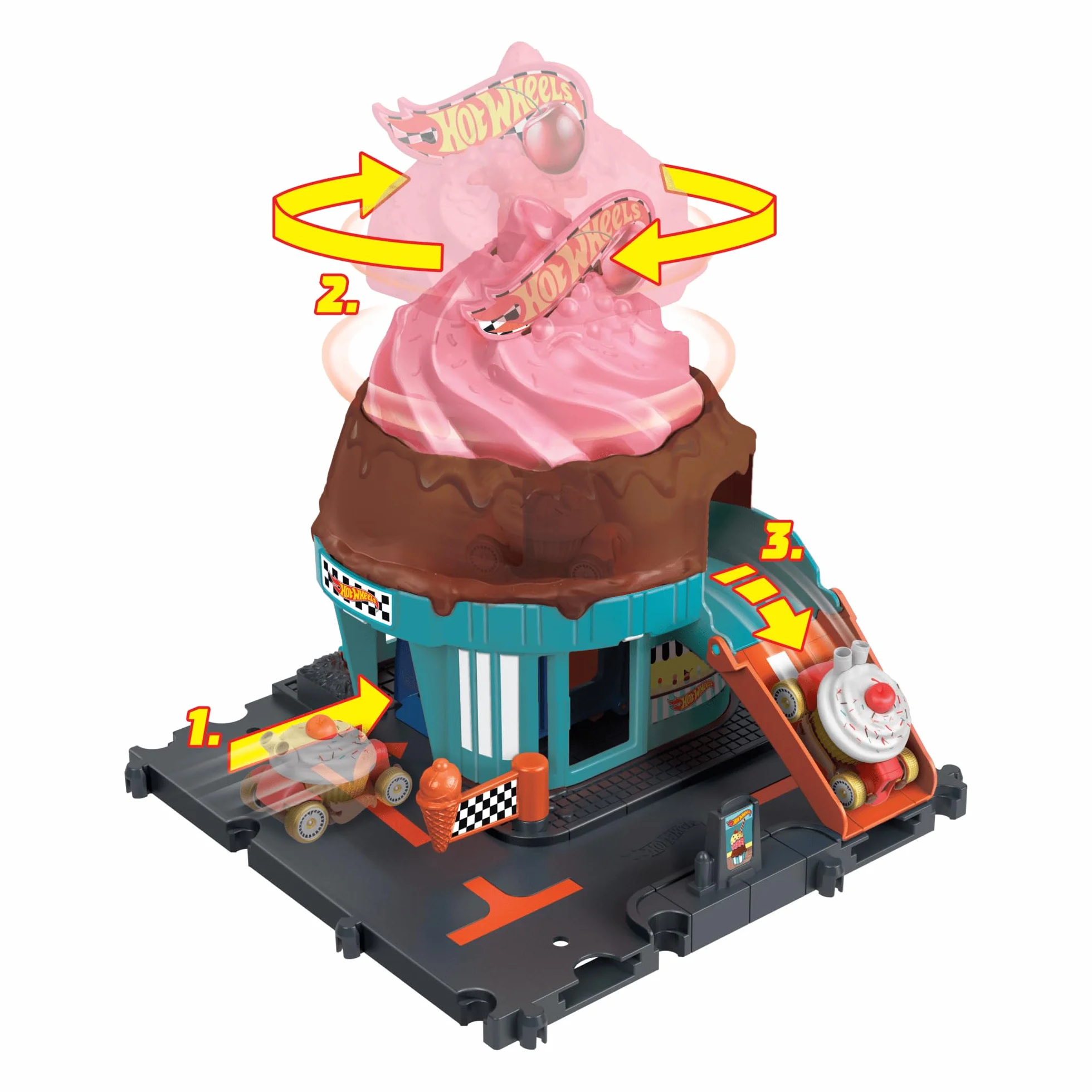 Hot Wheels City Let's Race Tor Wyścigowy, Wielokolorowy, 17,3 x 17,3 x 16,5 cm