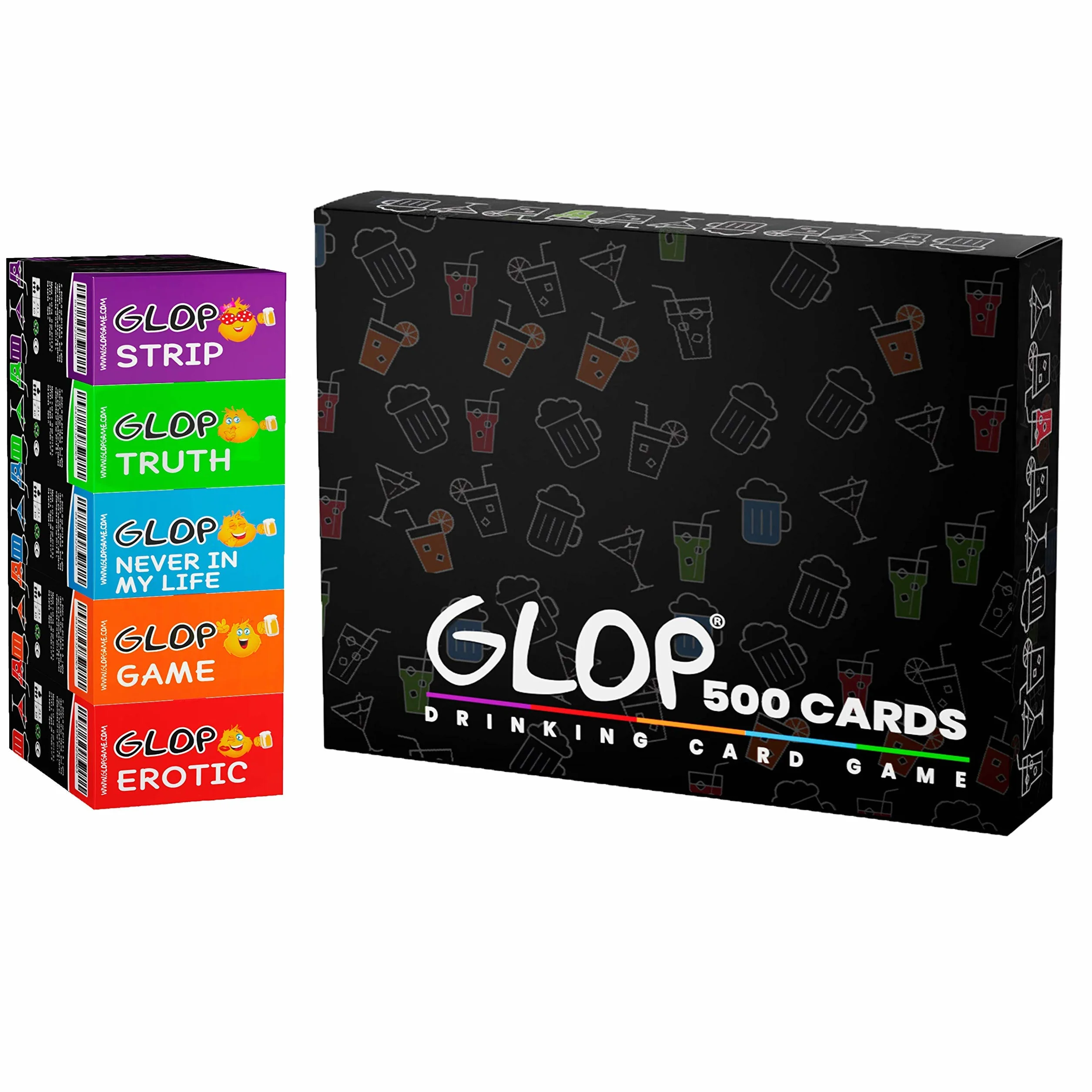 Glop 500 kart – gry w drinking games – drinking games for adults party – gra planszowa dla dorosłych – zabawne gry karciane – prezent dla mężczyzn i kobiet