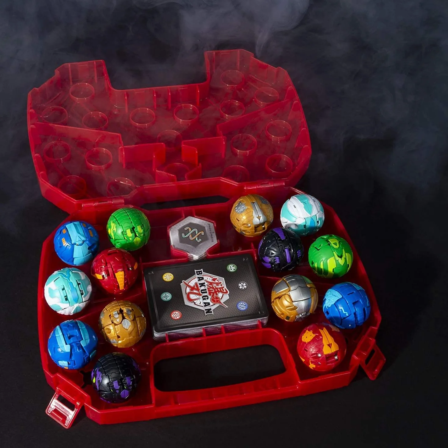 BAKUGAN, Baku-Storage walizka do przechowywania stworzeń kolekcjonerskich od 6 lat (w zestawie znajduje się Dragonoid (czerwony)