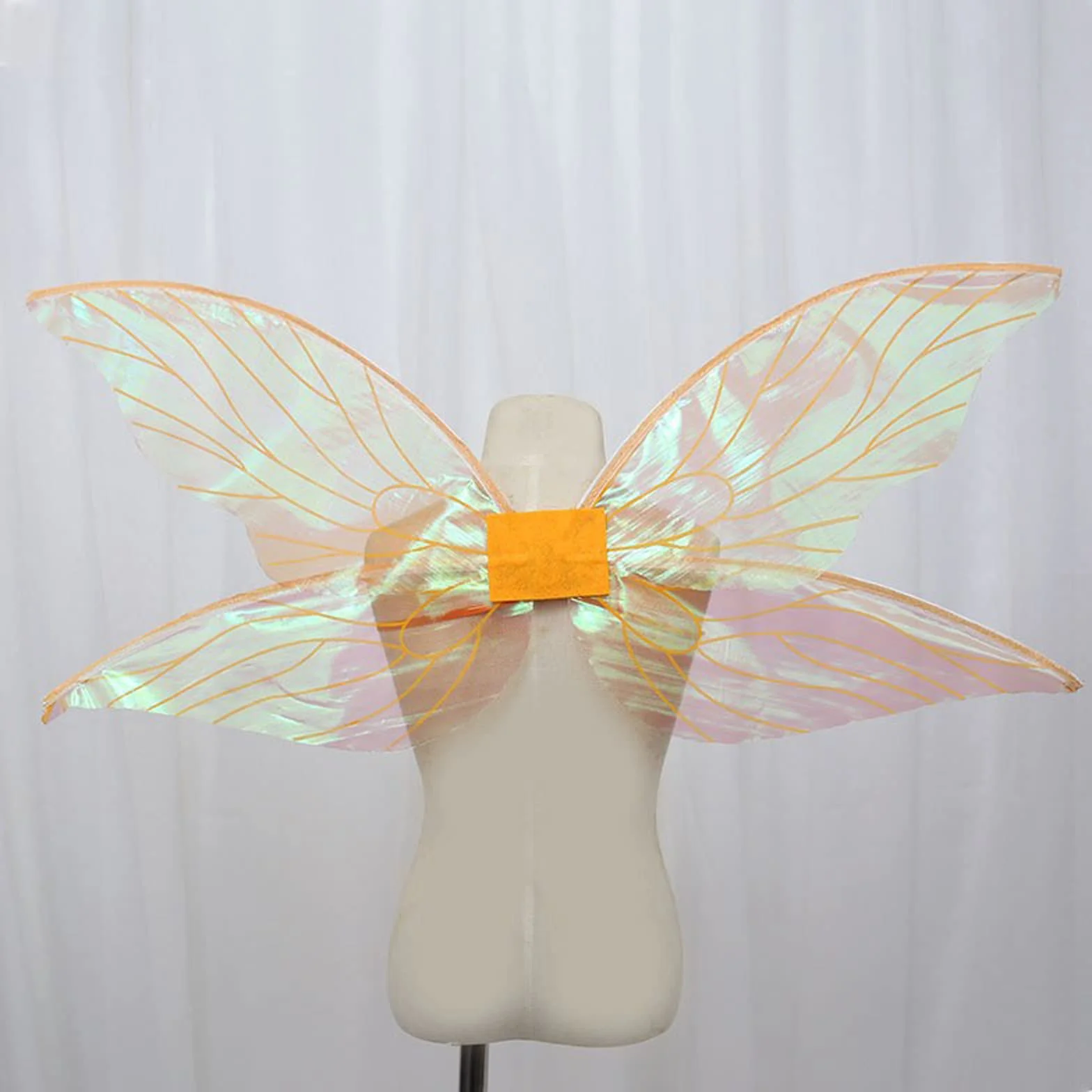Fairy Wings For Girls, Girls Butterfly Wings Fairy Wings Sparkling Sheer Angel Wings, Dress Up Musujące Fairy Wings Sheer Wings Fairy Costumes For Birthday Party Halloween Game Favor(Pomarańczowy)