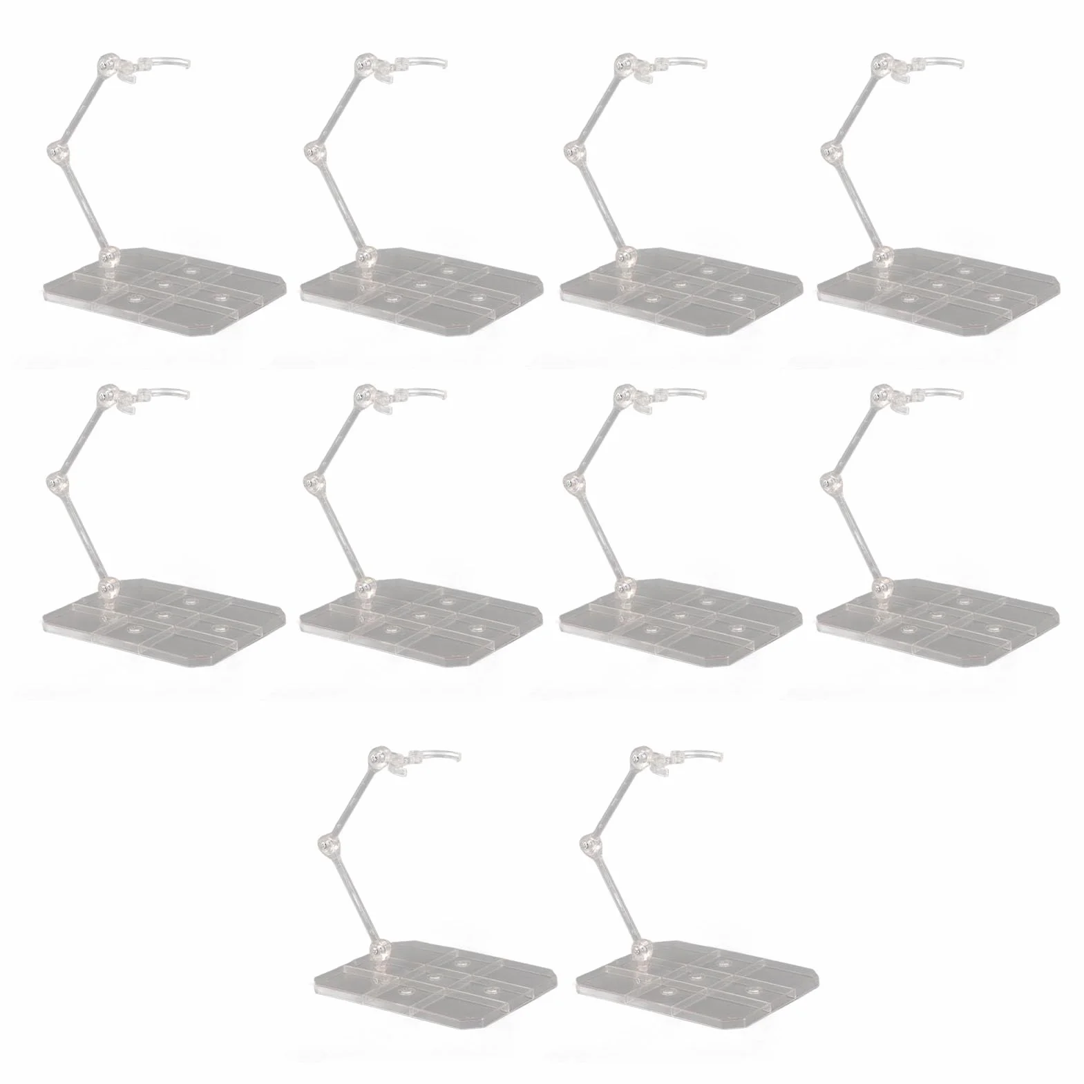 Stojak na Figurki, 10 Zestawów Podstawka Pod Model Lalki Stojaki na Figurki Stojak na Lalki Przezroczysty Akryl Podstawa Uchwytu na figurkę Anime na 6-calowe SD, BB, lalkę,