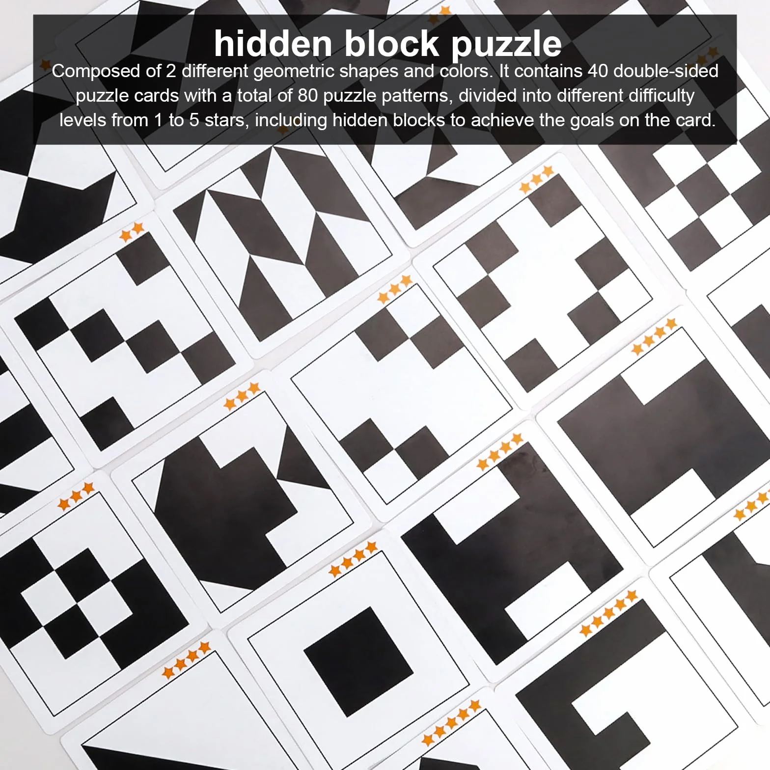 Drewniane puzzle Tangram, czarno-białe Tangram dla dzieci, 16 klocków Puzzle z geometrycznymi kształtami, sprzyjają wyobraźni przestrzennej i logicznemu myśleniu, dla dziewczynek i chłopców