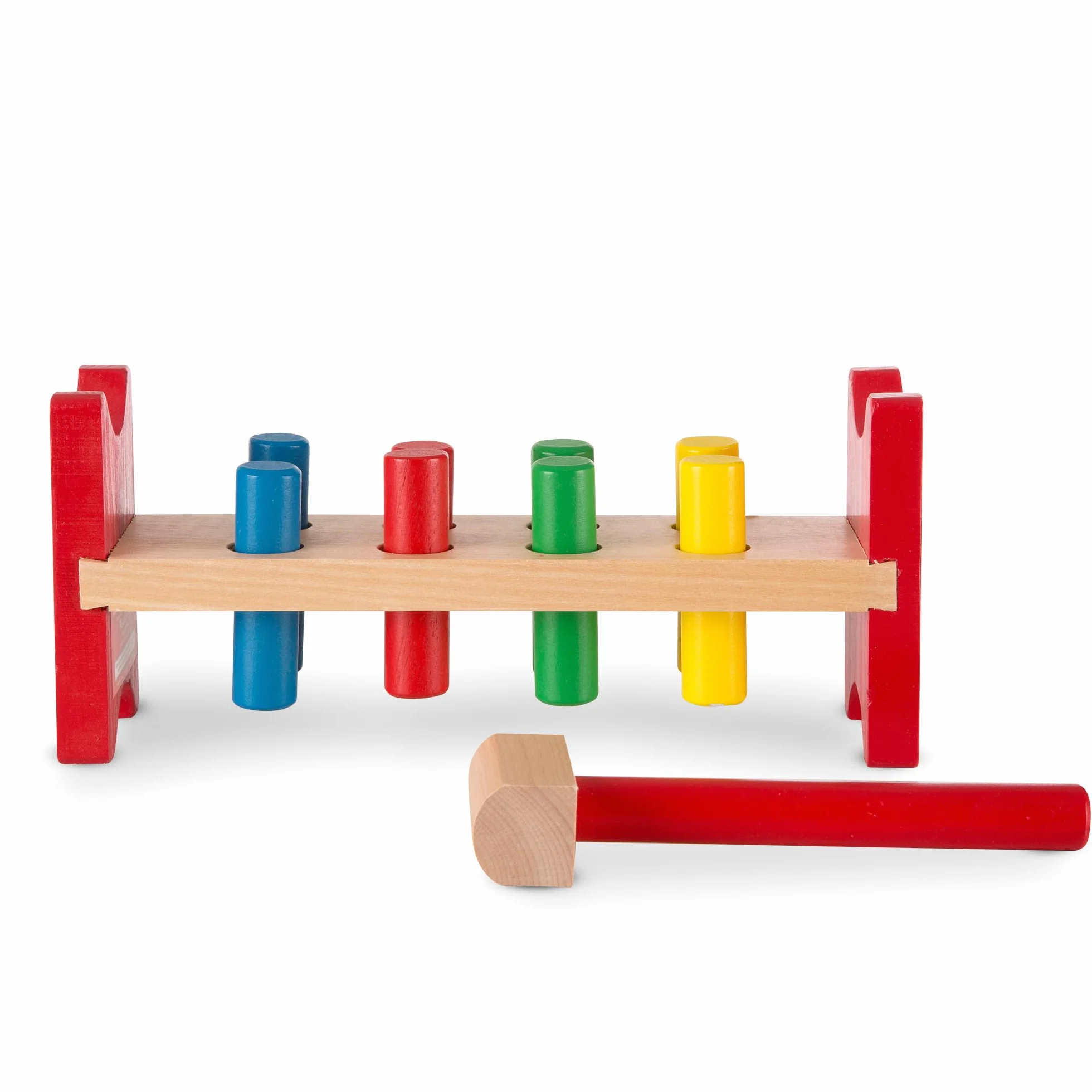 Melissa & Doug Deluxe drewniana zabawka Pound-A-Peg z młotem - certyfikat FSC