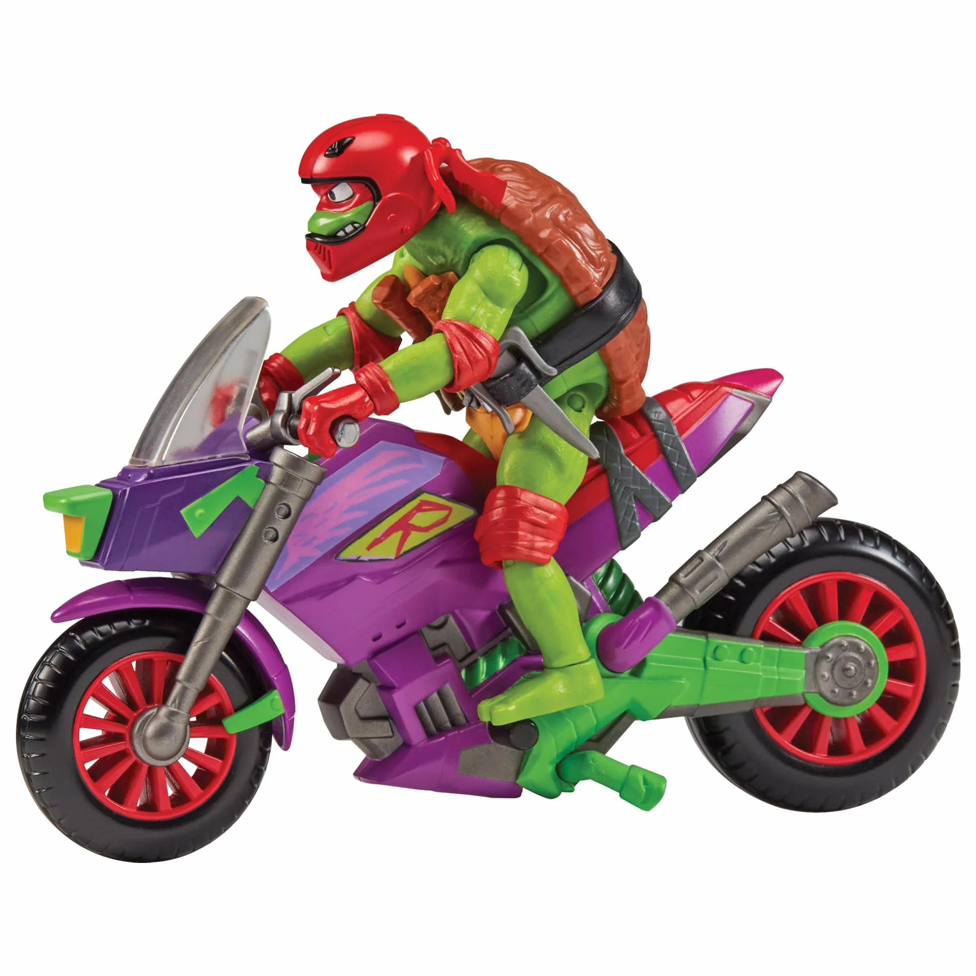Wojownicze Żółwie Ninja Fioletowy Motocykl Z Raphael, pojazd + figurka
