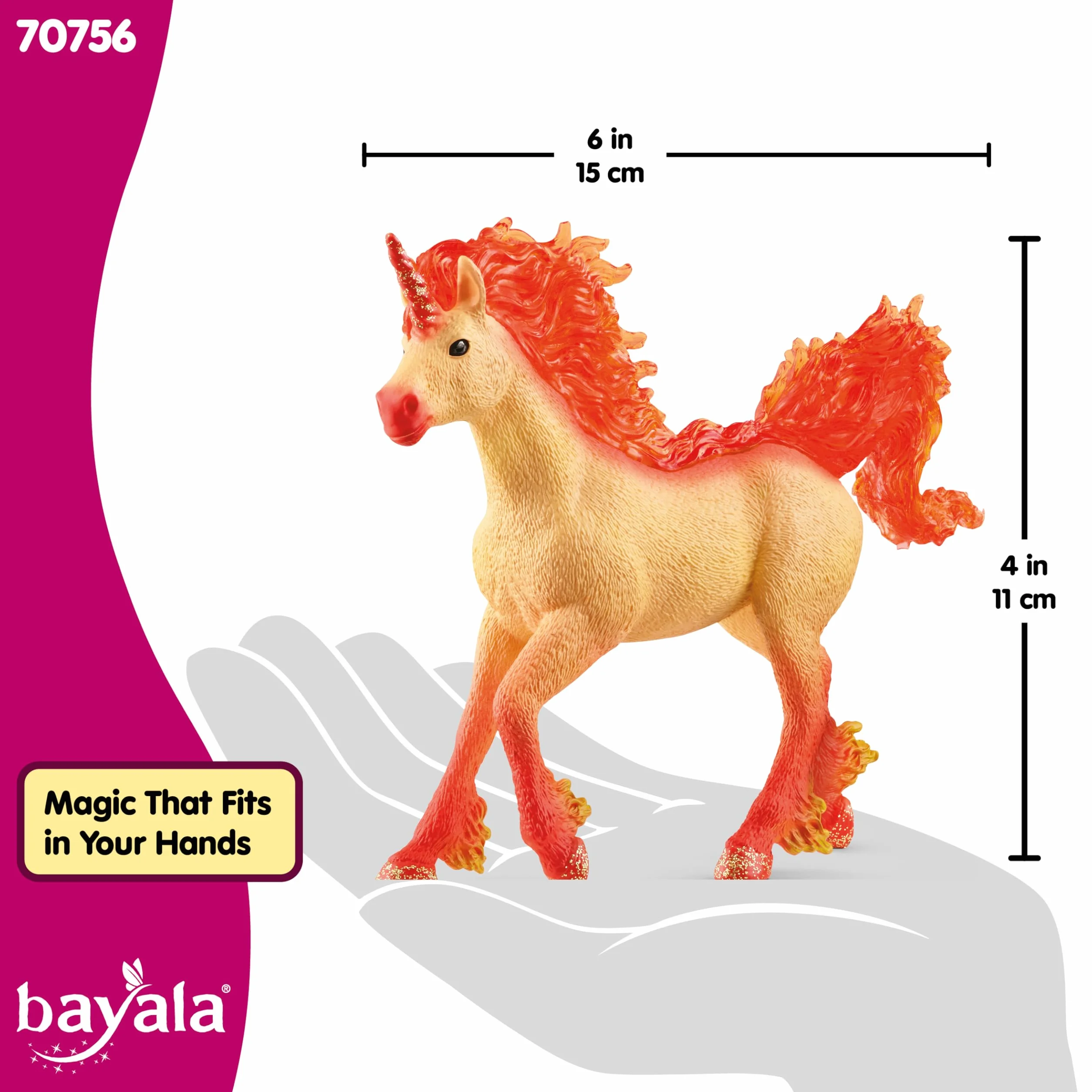 schleich BAYALA | Elementa Ognisty ogier jednorożca 70756 | Fantastyczna figurka kolekcjonerska | Prezent dla dziewczynek i chłopców | Od 5 lat | 15 × 4 × 11 cm