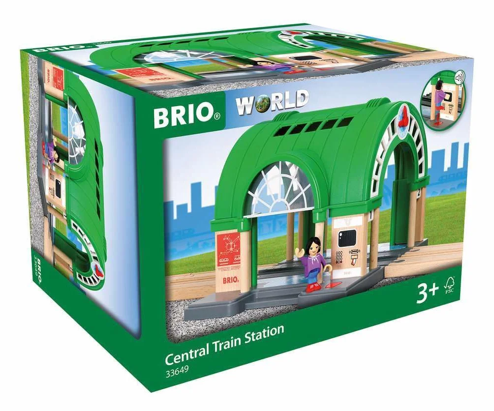 BRIO World - Großer Hauptbahnhof mit Ticketautomat