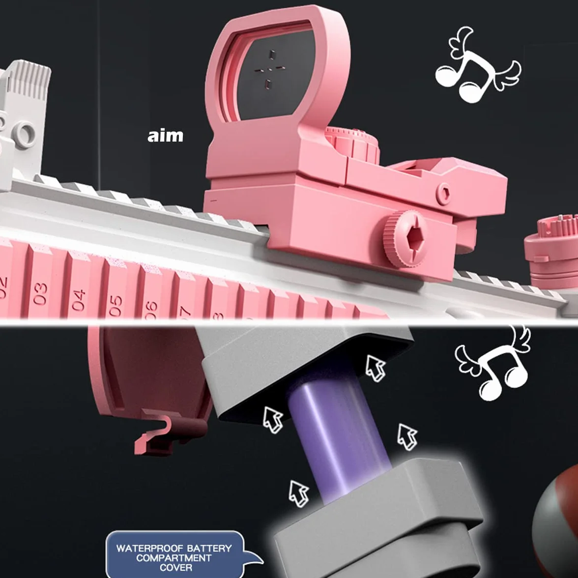 Elektryczny Pistolet na Wodę 2 w 1 dla Dorosłych i Dzieci - 500 ml, Duży Zewnętrzny Automatyczny na Lato, Basen, Imprezę