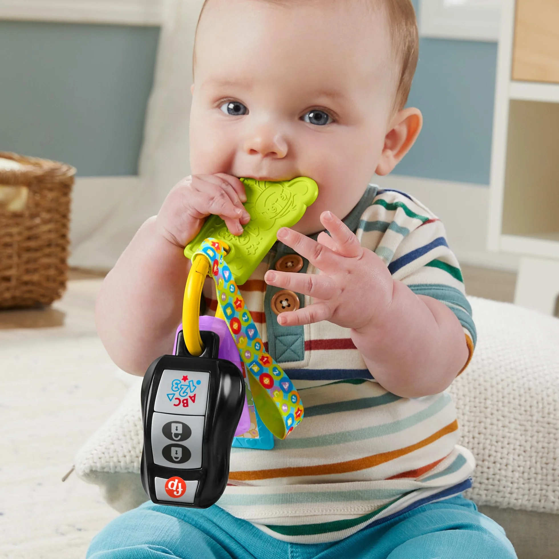 Fisher-Price Laugh & Learn Play & Go Activity Keys, wersja angielska, niemiecka, francuska, HXF50