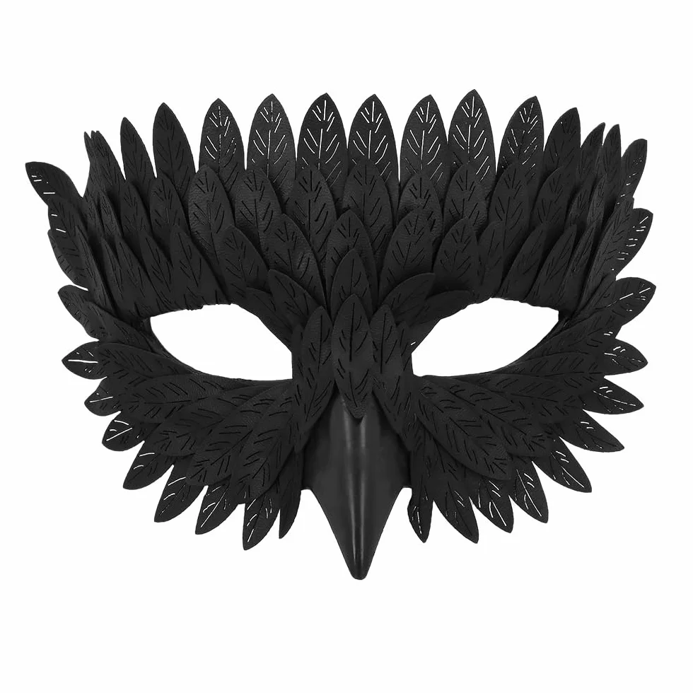 Boland 56793 – maska na oczy kruk, maska zwierzęca, maska do kostiumów, karnawału, imprezy tematycznej i Halloween