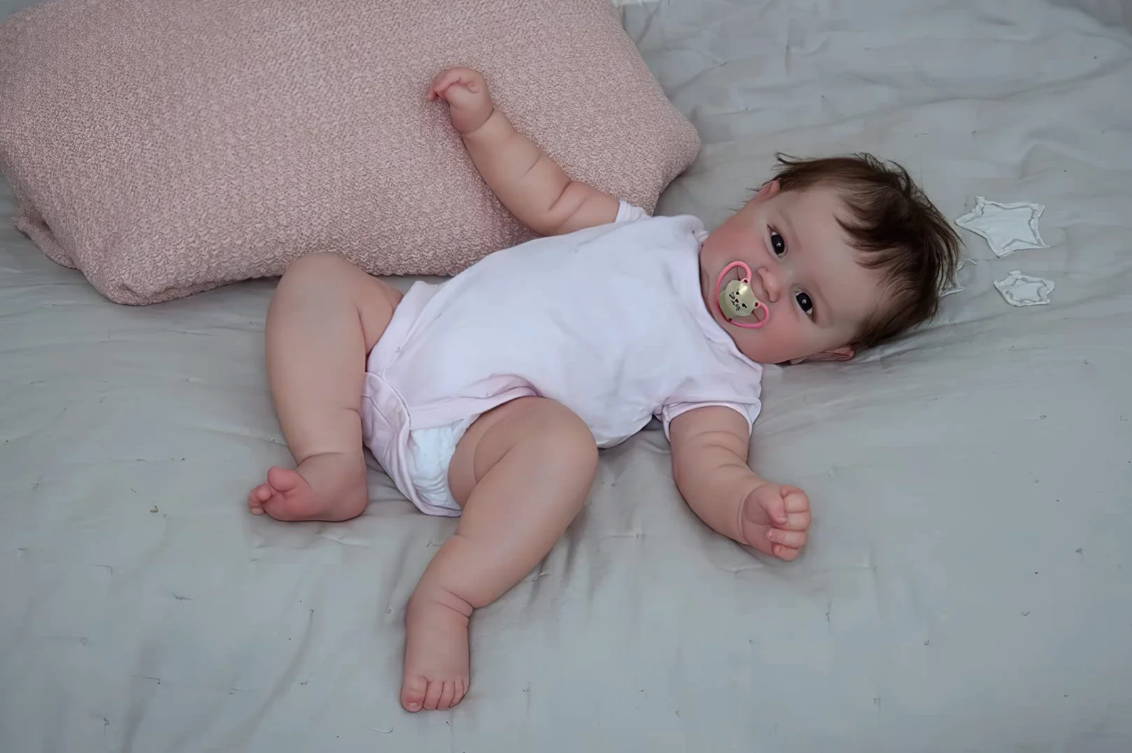 MineeQu 20 cali Tak głęboko ukorzenione włosy uśmiech Realistyczna Reborn Baby Doll Wykonana z całego ciała Silikon winylowy Anatomicznie poprawny Noworodek Lalki Zabawka do kąpieli dla dziewczynek