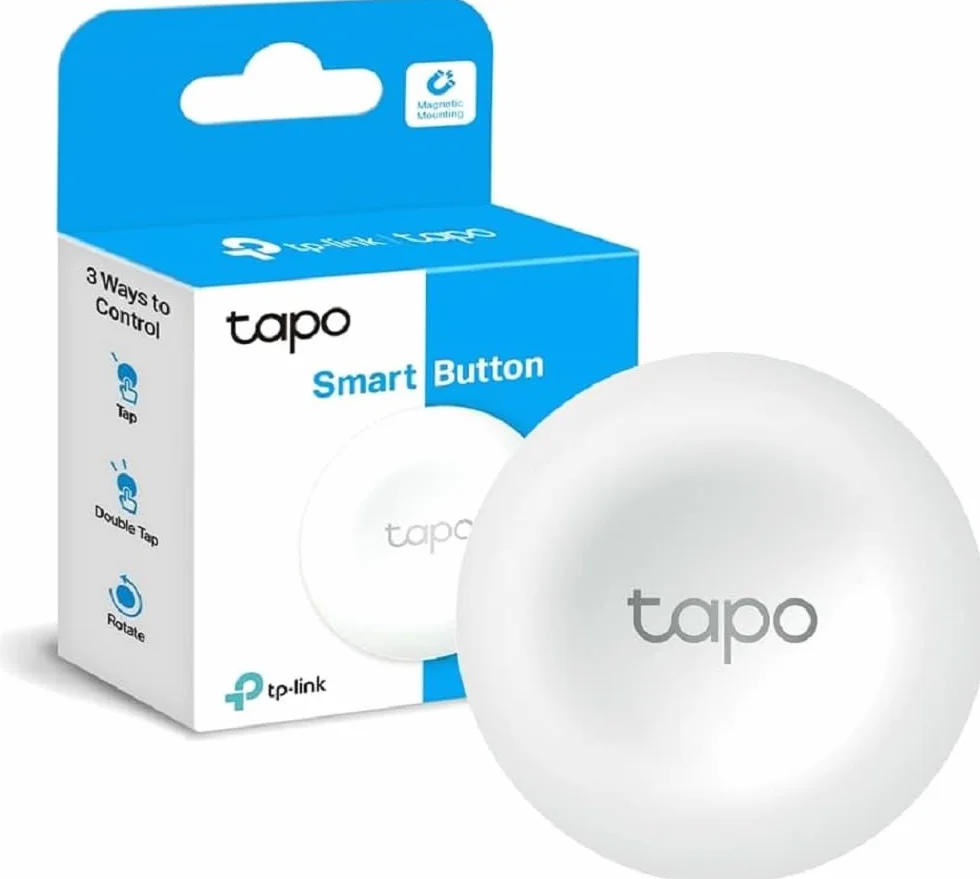 TP-Link Tapo S200B | Inteligentny przycisk Smart | Sterowanie oświetleniem i urządzeniami Tapo | 4 programowalne akcje | Montaż bezprzewodowy