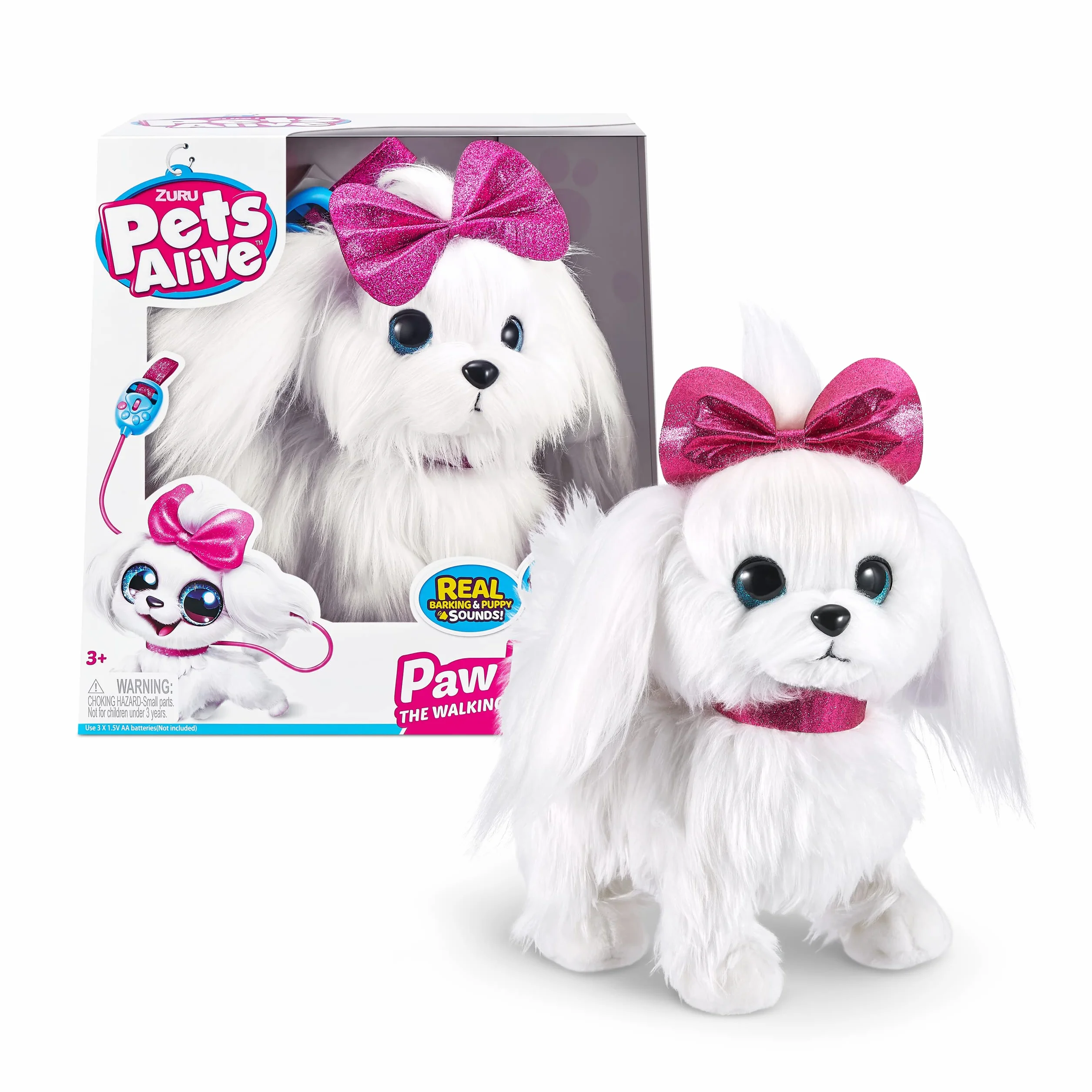 Pets Alive Lil' łapa łapa chodzący szczeniak robot zabawka elektroniczny plusz firmy ZURU
