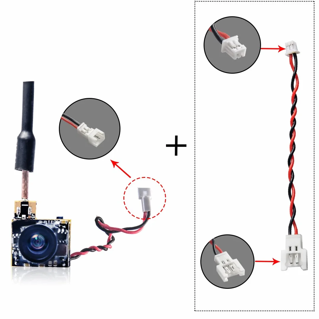 WT05 Micro AIO 600TVL kamera tylko 3,4 g 5,8 GHz 25 mW Nadajnik FPV z anteną dipolową mosiężną Combo do drona FPV Quadcopter