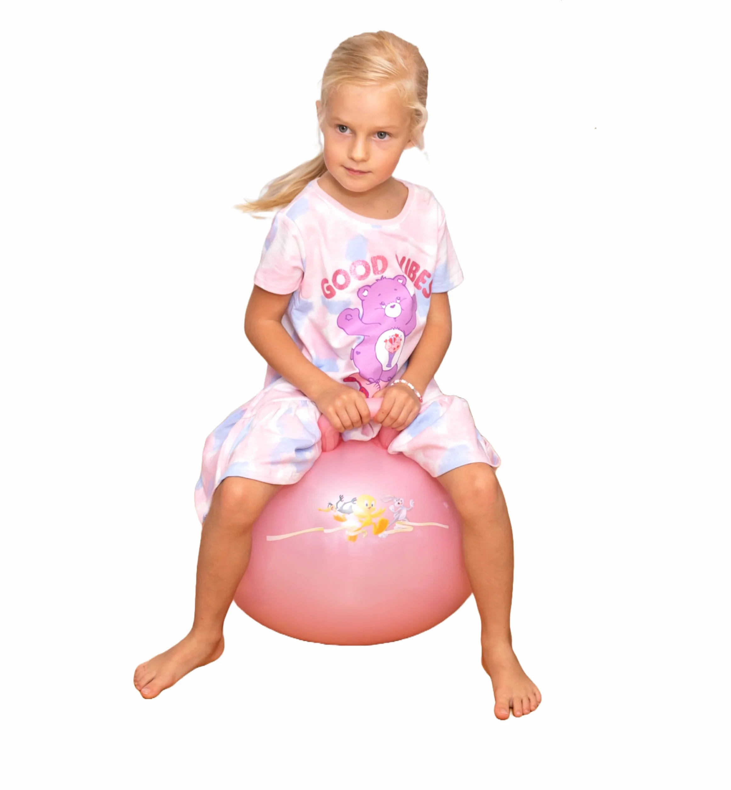 Looney Tunes Space Hopper Pink: Bouncing Fun for Kids - Durable and Safe Inflatable - Idealny do użytku wewnątrz i na zewnątrz dla aktywnych dzieci - oficjalnie licencjonowany Warner Bros
