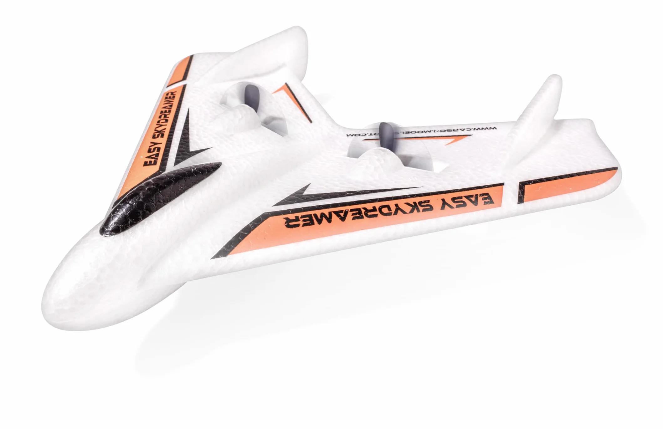 Carson 500505036 Easy Skydreamer 2.4G 100% RTF pomarańczowy - samolot zdalnie sterowany, samolot RC, wytrzymały model RTF (gotowy do latania) dla początkujących, w zestawie baterie i pilot zdalnego