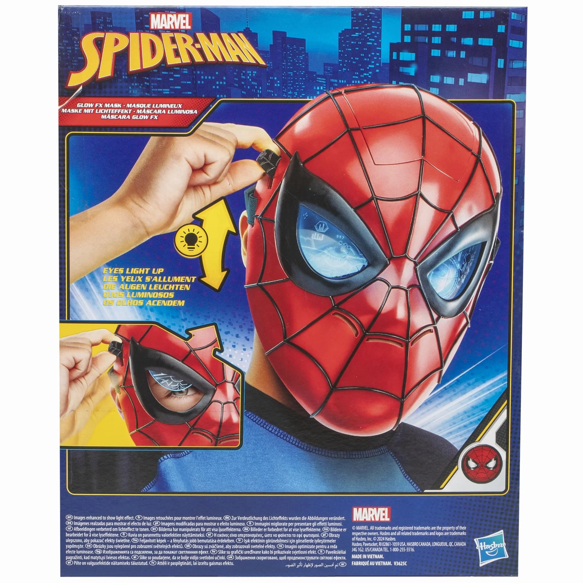Hasbro Maska Marvel Spider-Man Glow FX, zabawka tematyczna